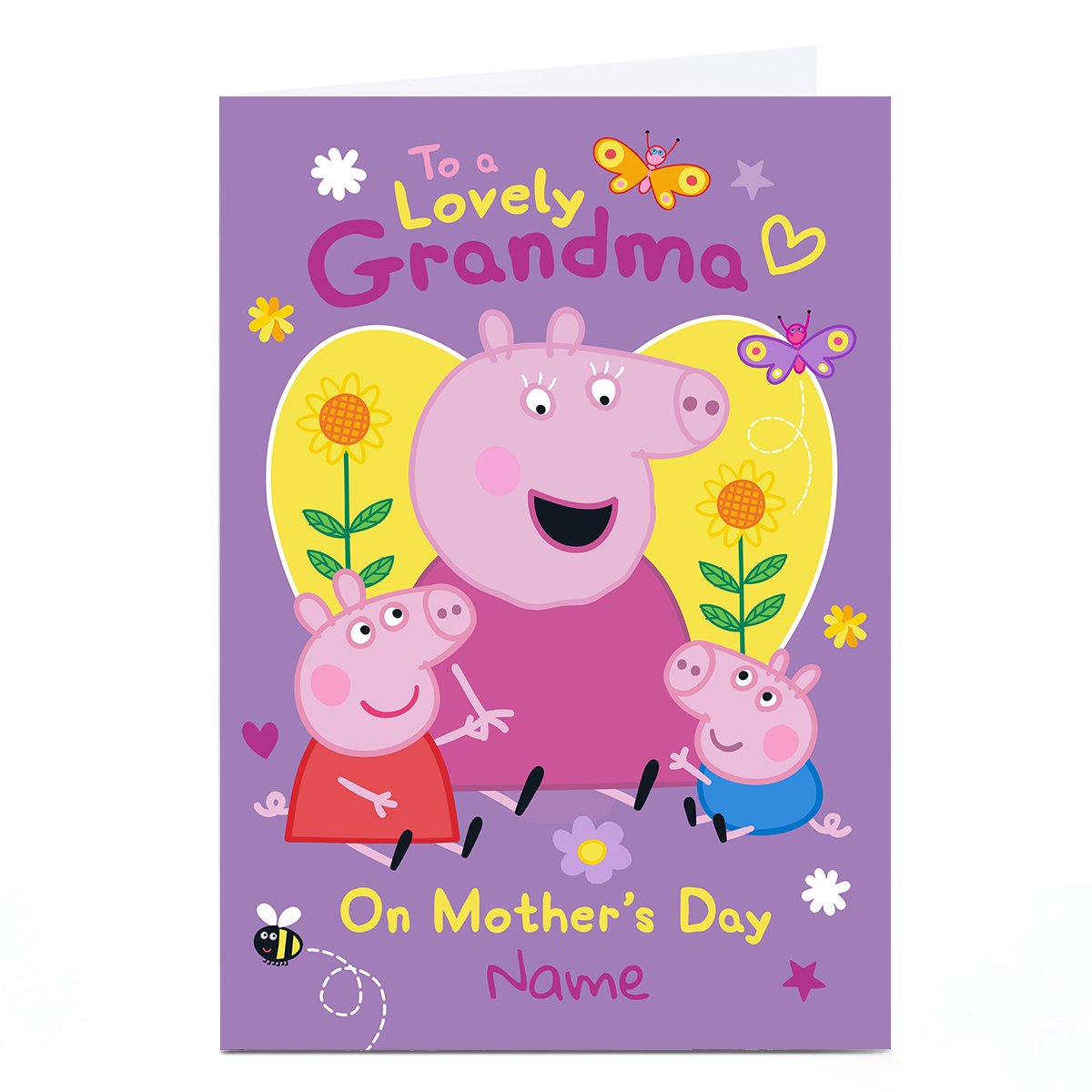 Personalised Peppa Pig Mother's Day Card - To a Lovely Grandma