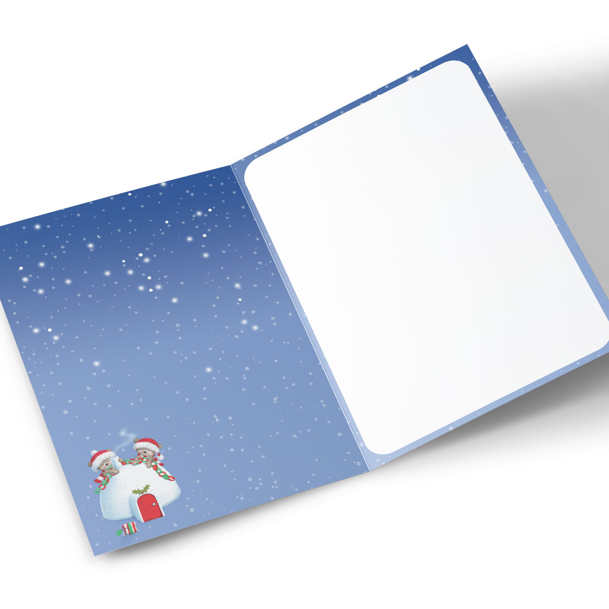 Hugs Personalised Christmas Card - Bears & Igloo