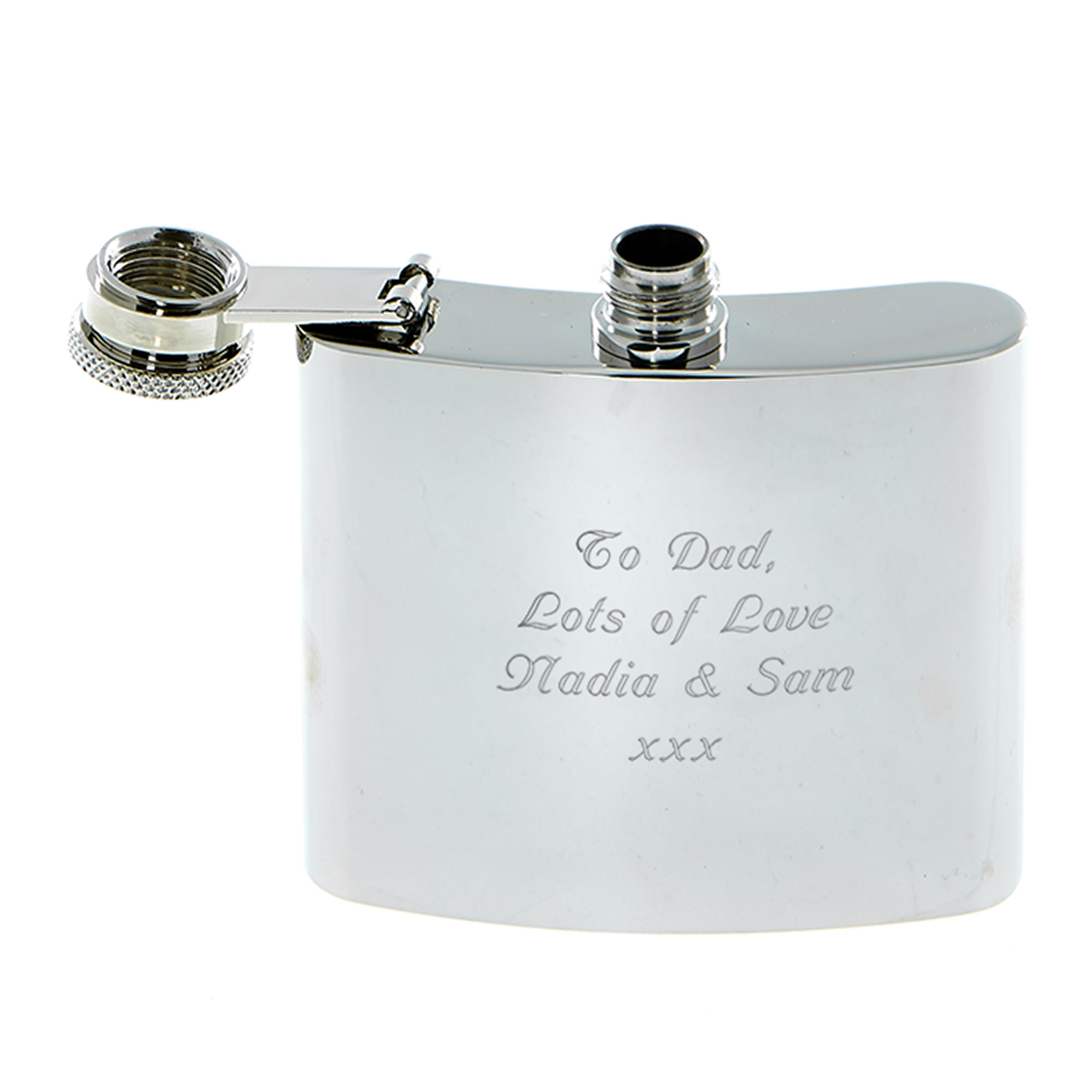 Personalised Engraved Stainless Steel Hip Flask