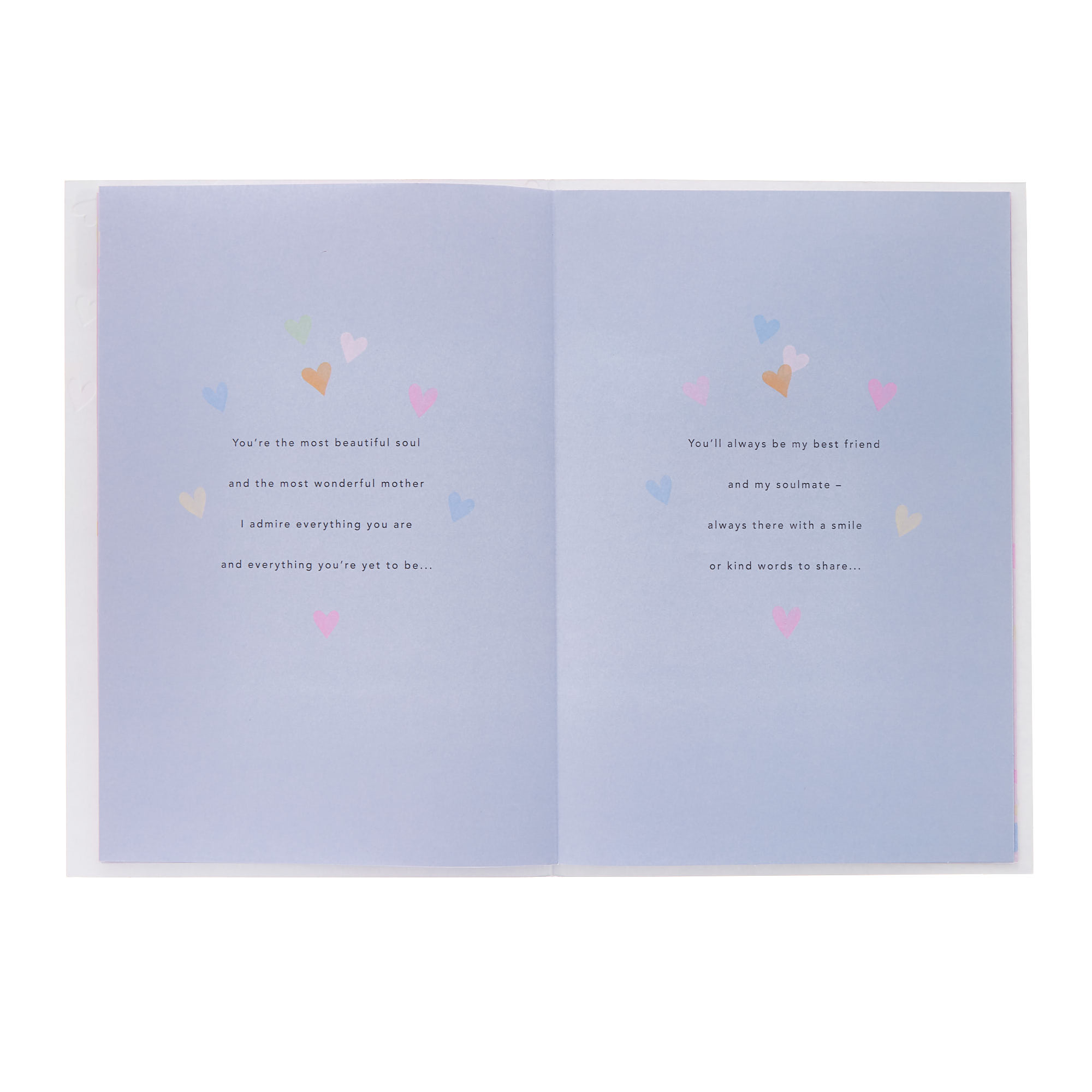 Pastel Hearts & Special Message Wife Anniversary Card