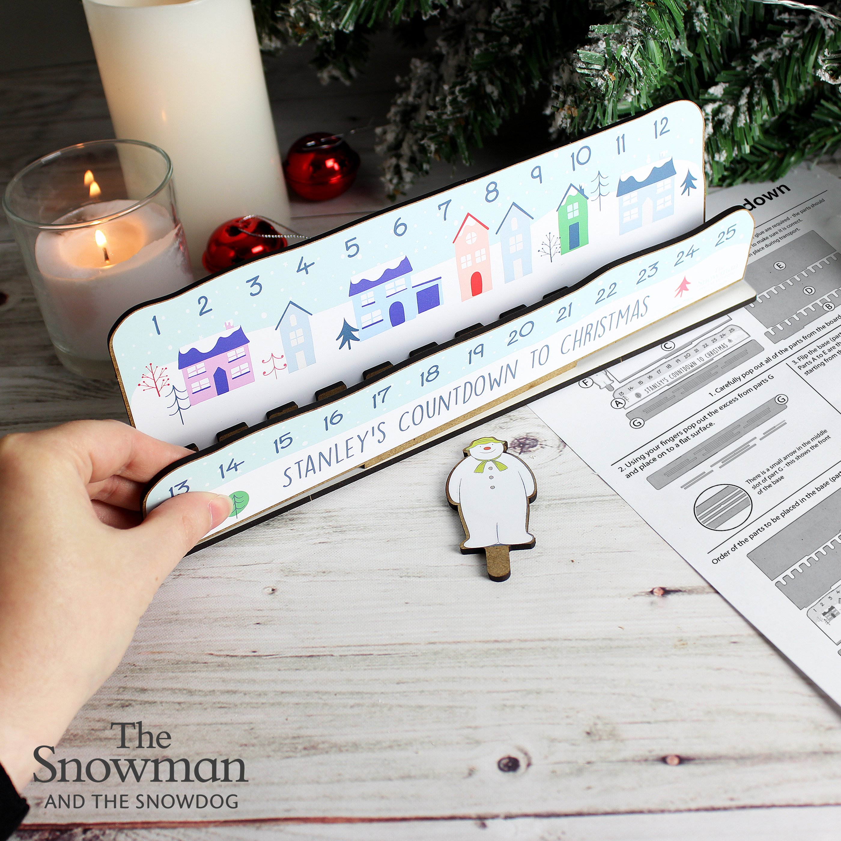 Personalised The Snowman Christmas Advent Countdown Kit