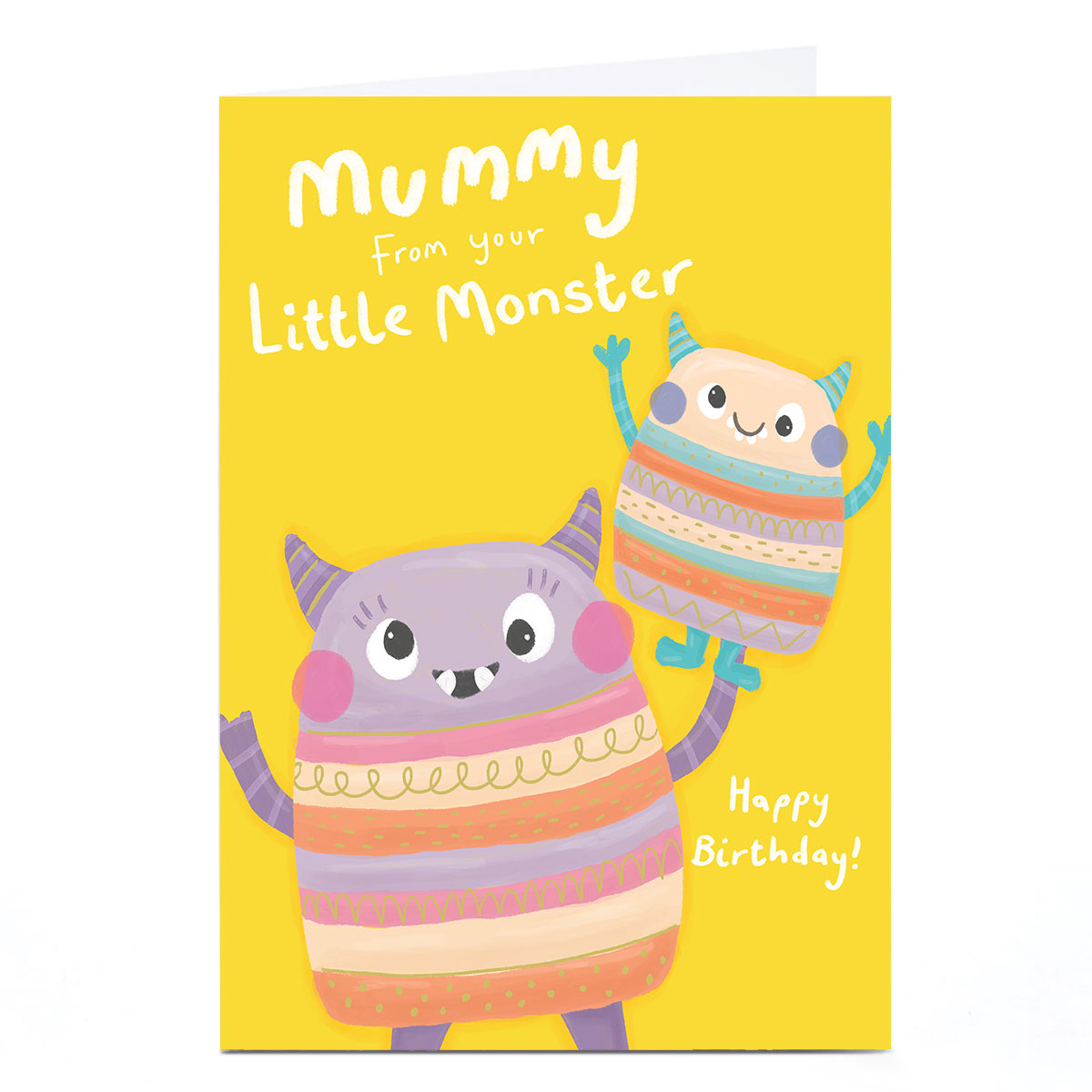 Personalised Birthday Card - From Your Little Monster, Mummy