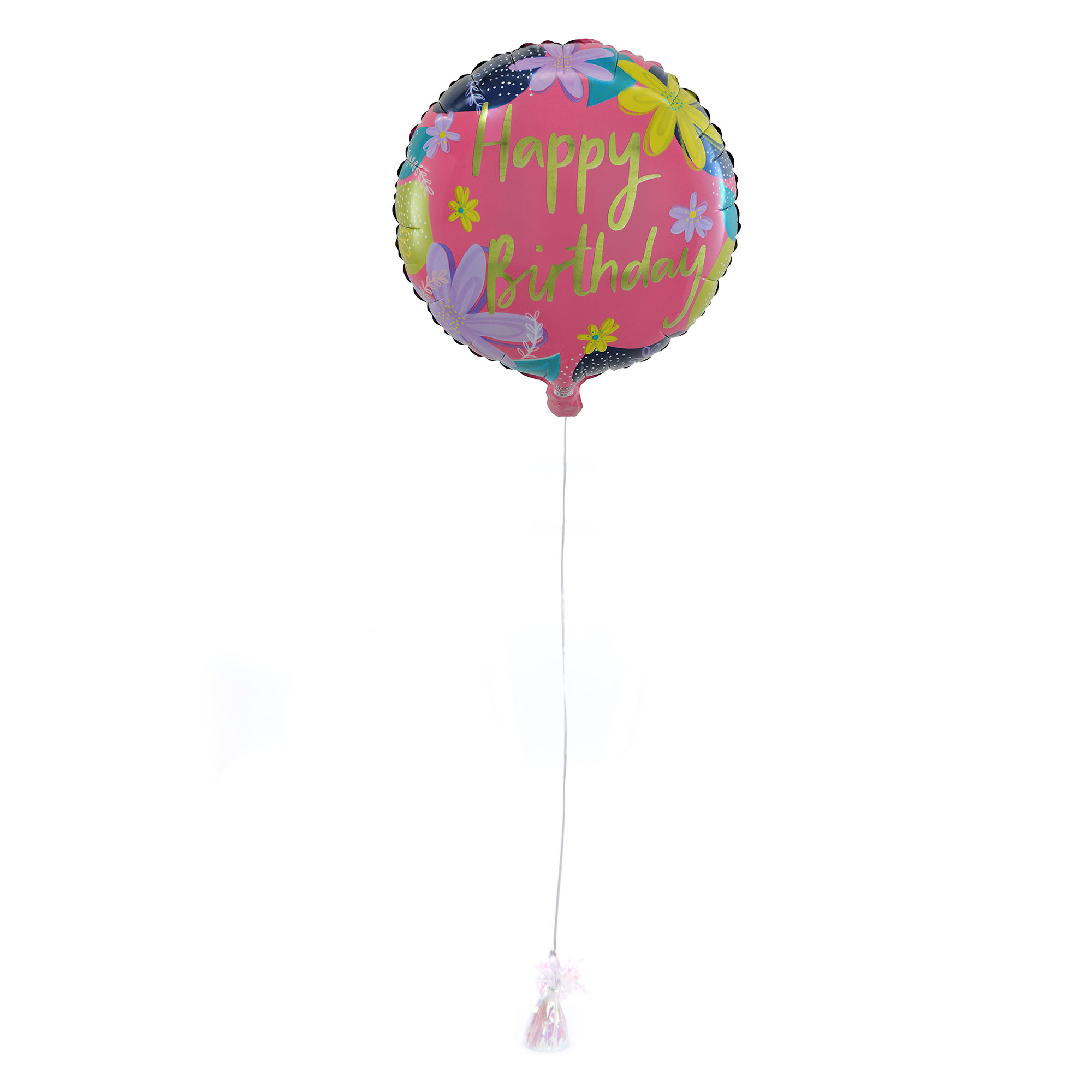 Floral Happy Birthday Birthday Balloon & Lindt Chocolates - FREE GIFT CARD!