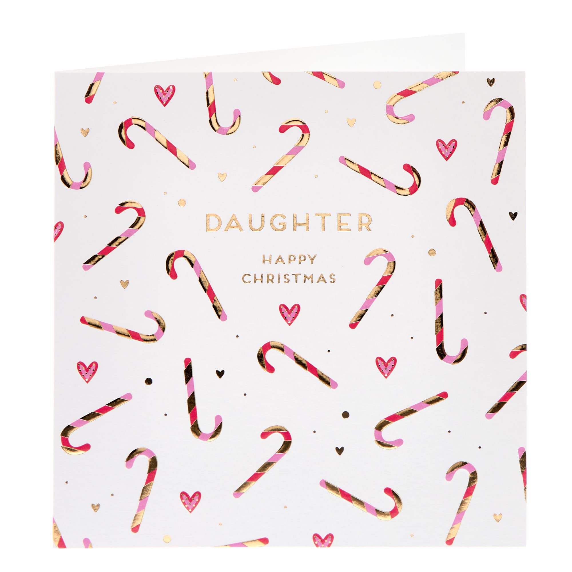 Daughter Candy Canes Christmas Card