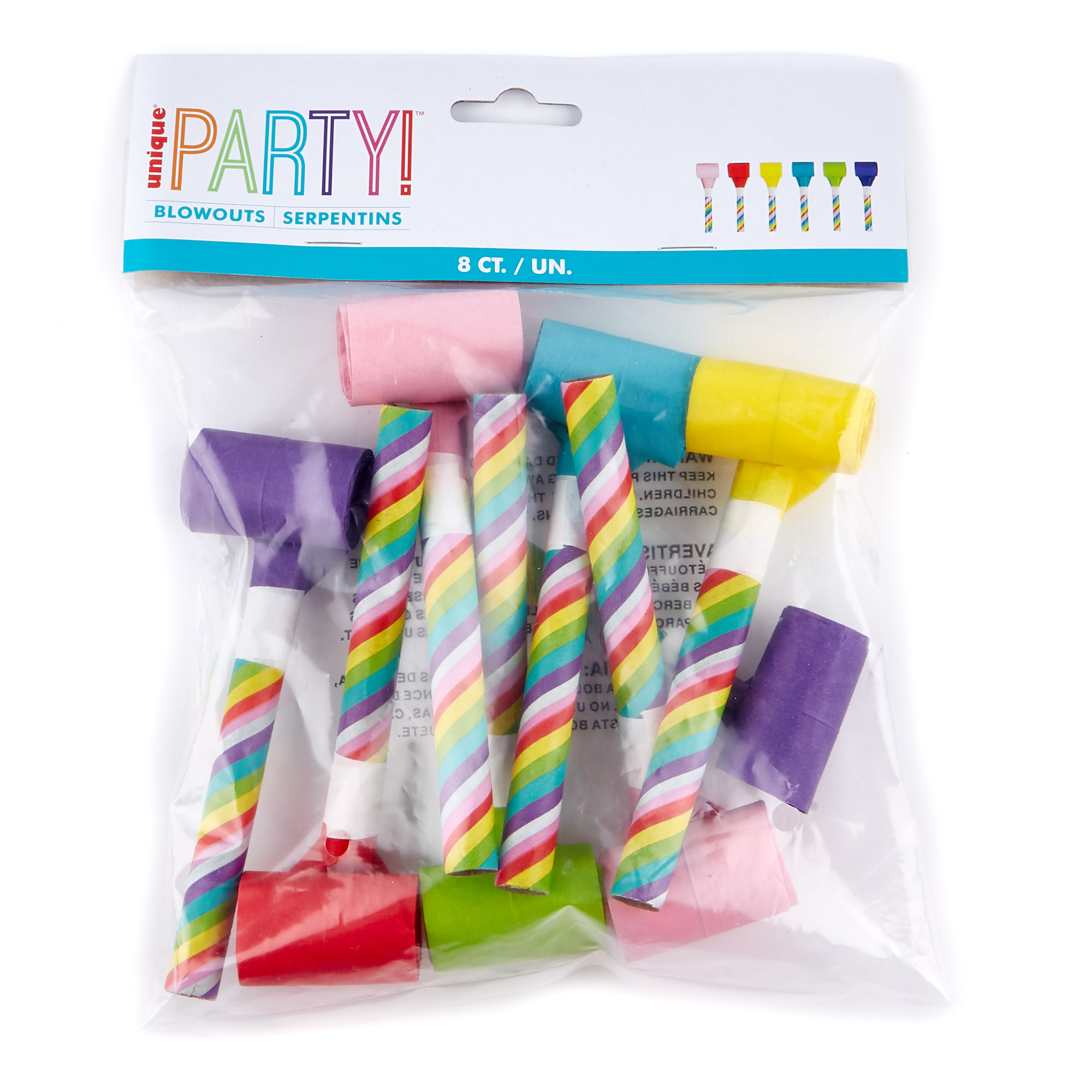 Buy Rainbow Paper Party Blowouts - Pack of 6 for GBP 1.99 | Card Factory UK