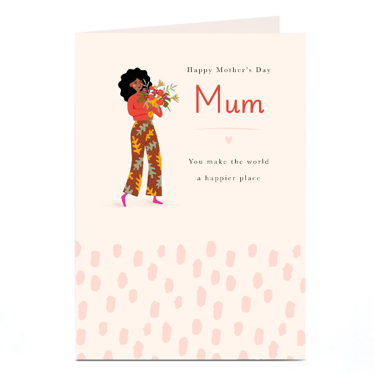 Personalised Mother's Day Card - You Make the World a Happier Place, Mum