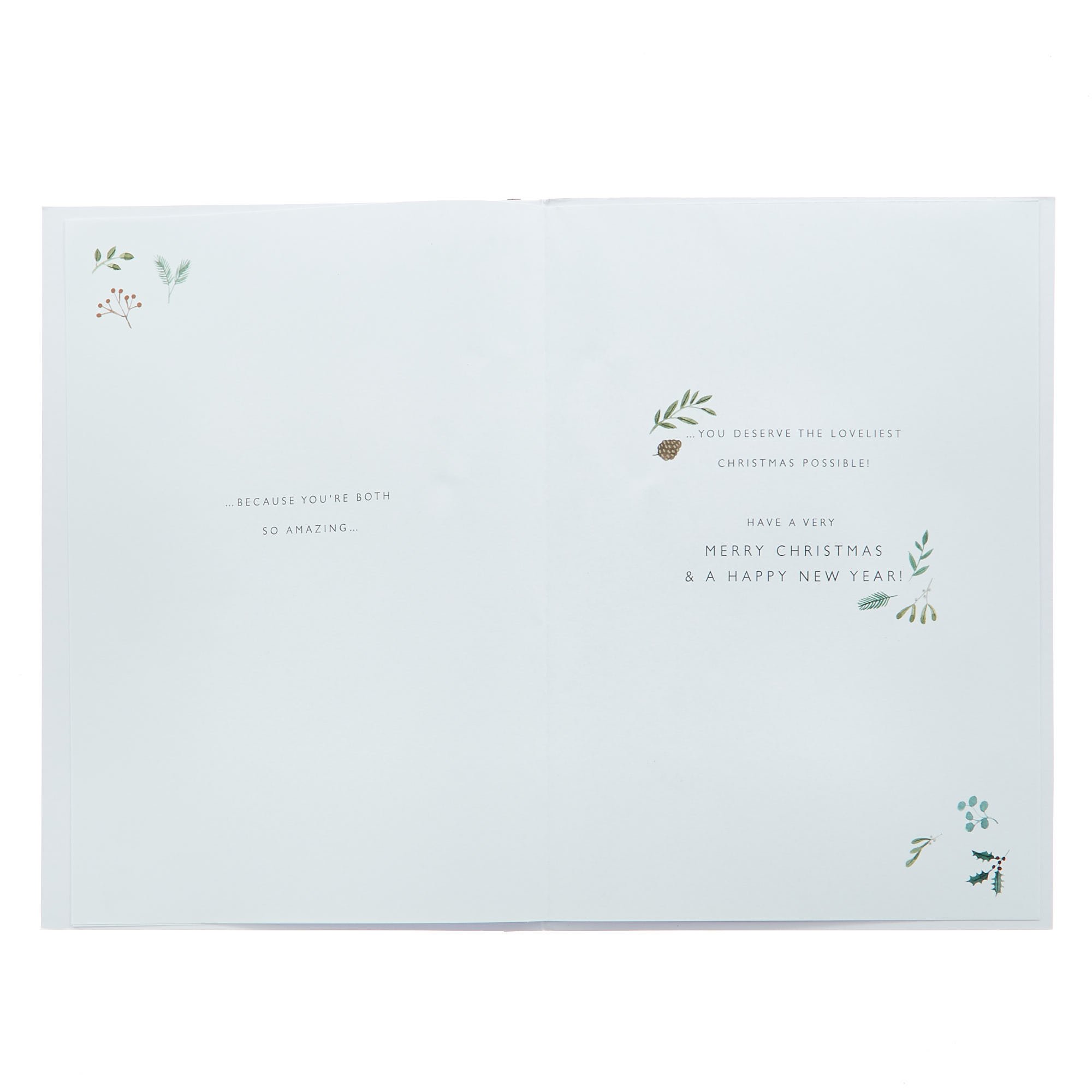 Christmas Card - Just For A Wonderful Mum & Dad