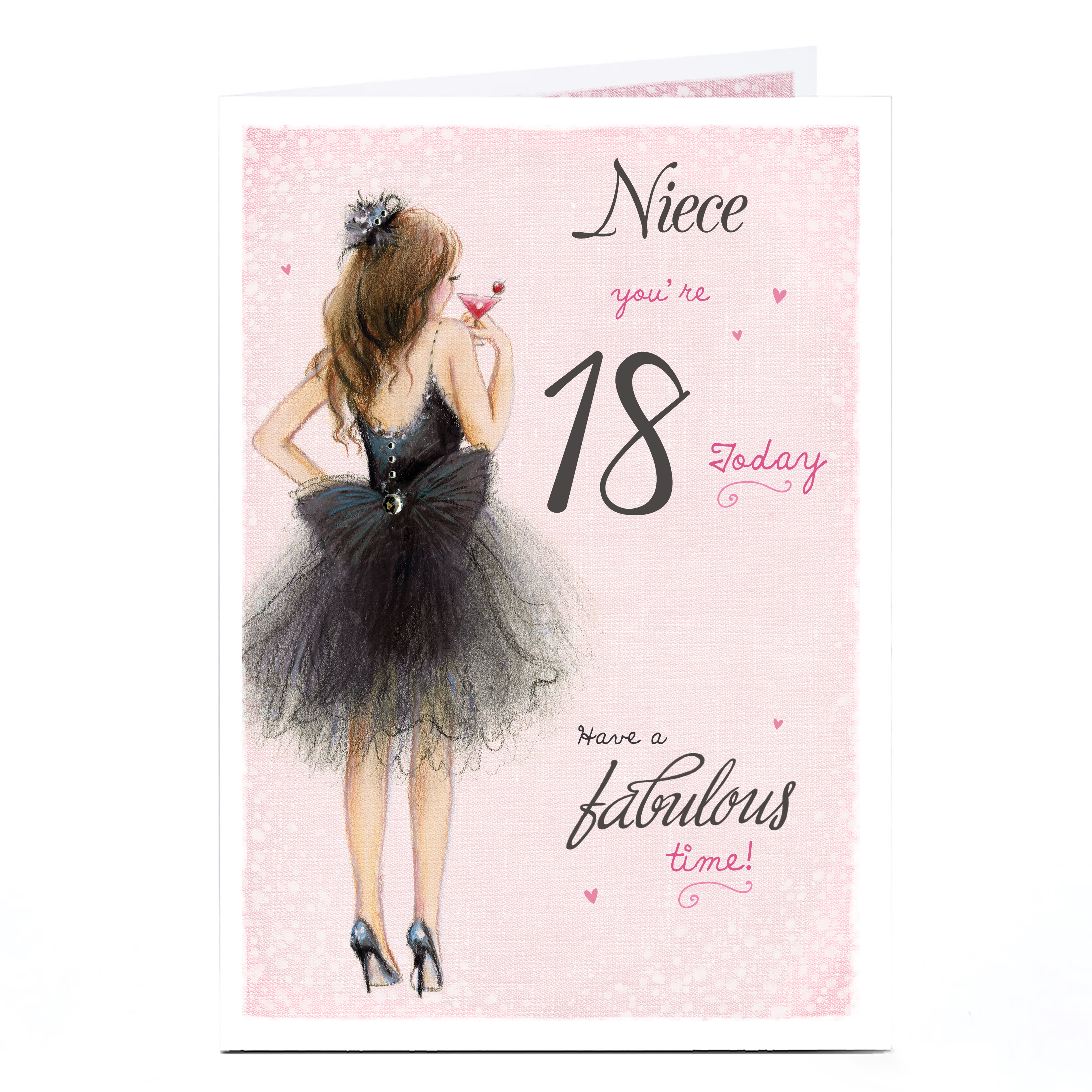 Buy Personalised Any Age Birthday Card Niece, Black Tutu