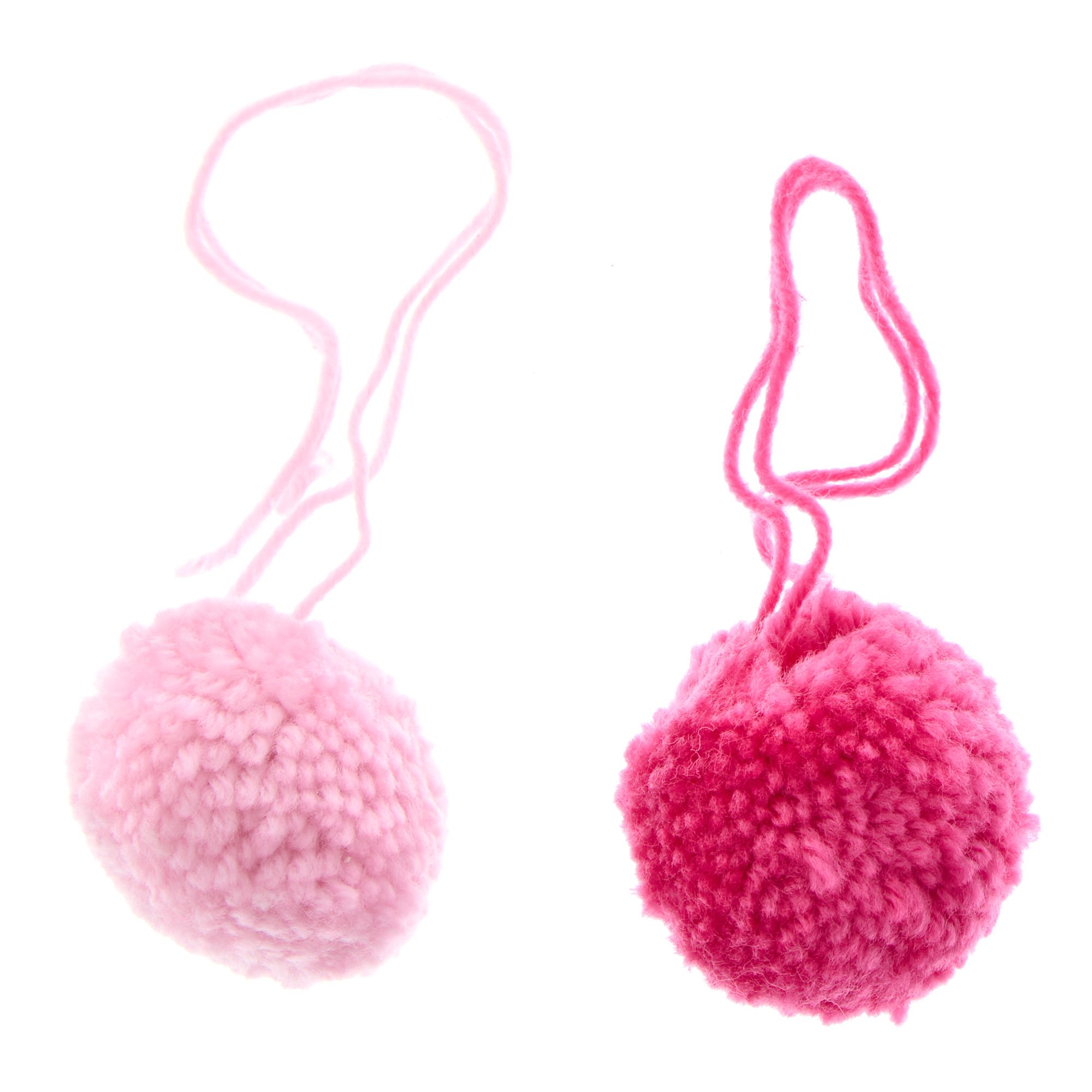 Pink Pom Pom Ribbon Trim - Pack of 3