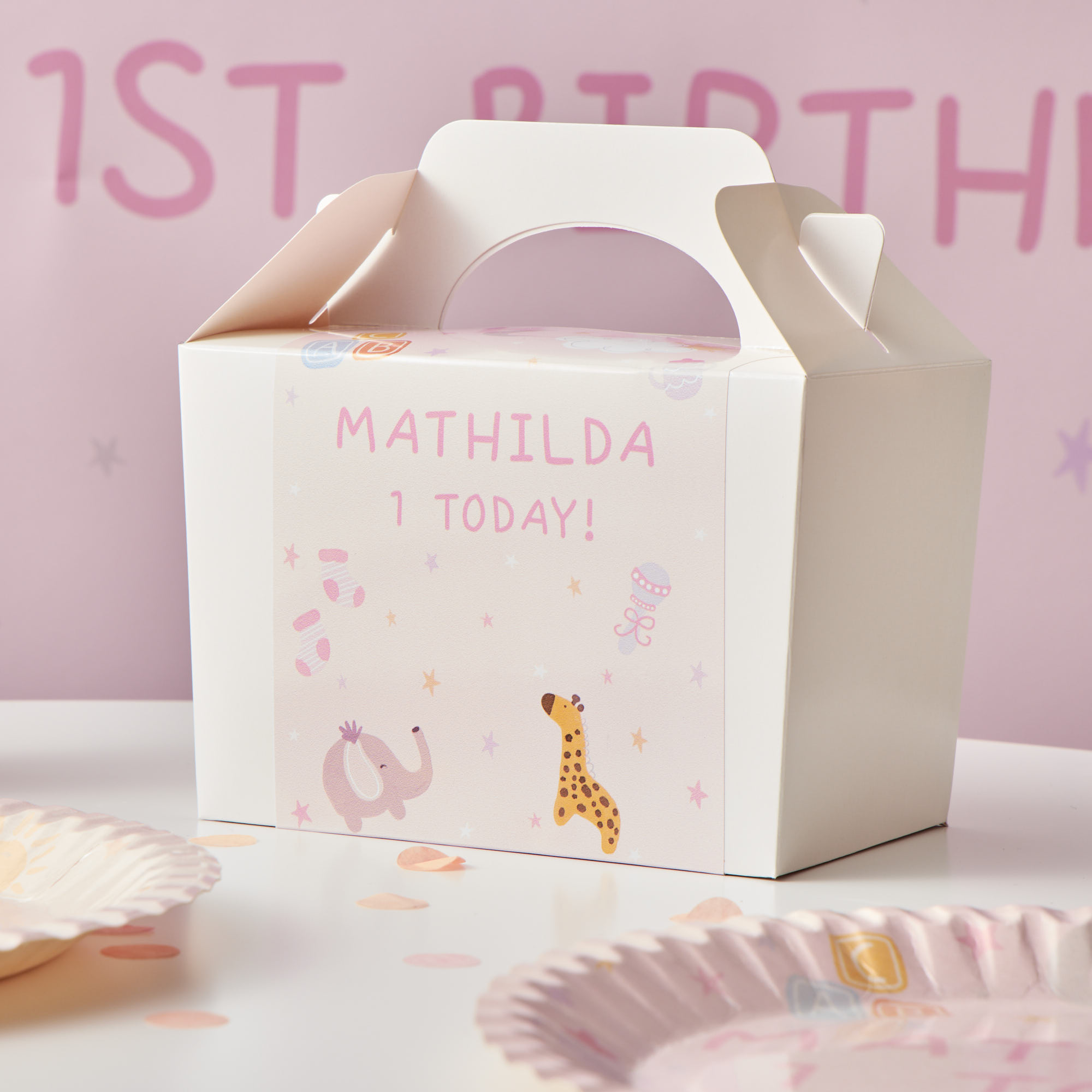 Baby Pink Personalised Party Box