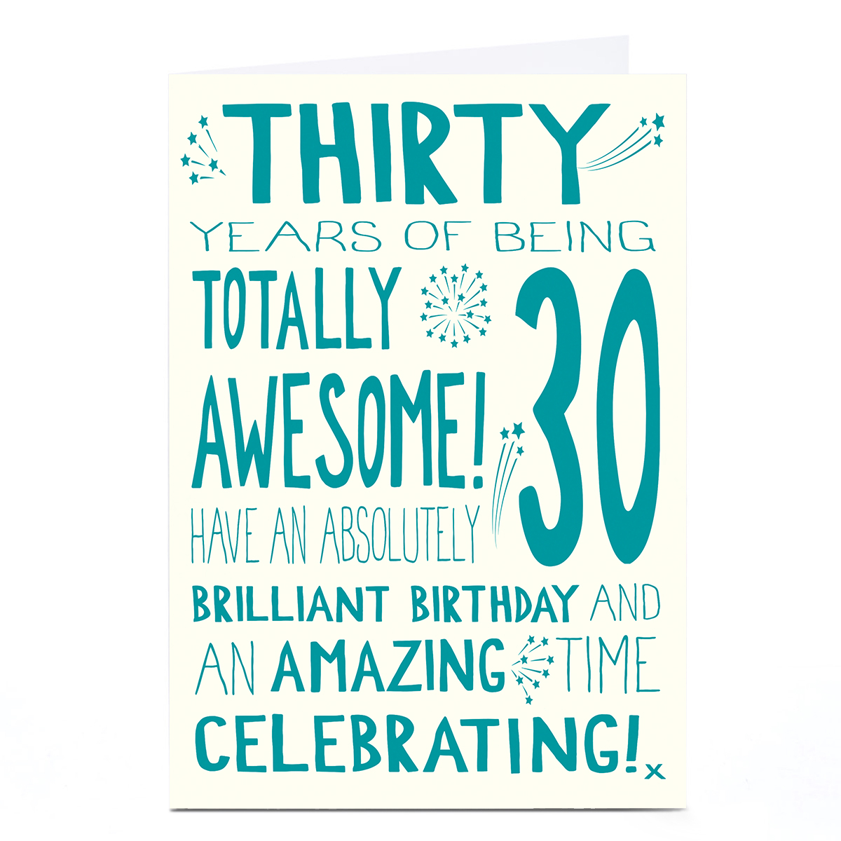 Buy Personalised 30th Birthday Card - Totally Awesome! for GBP 2.29 ...