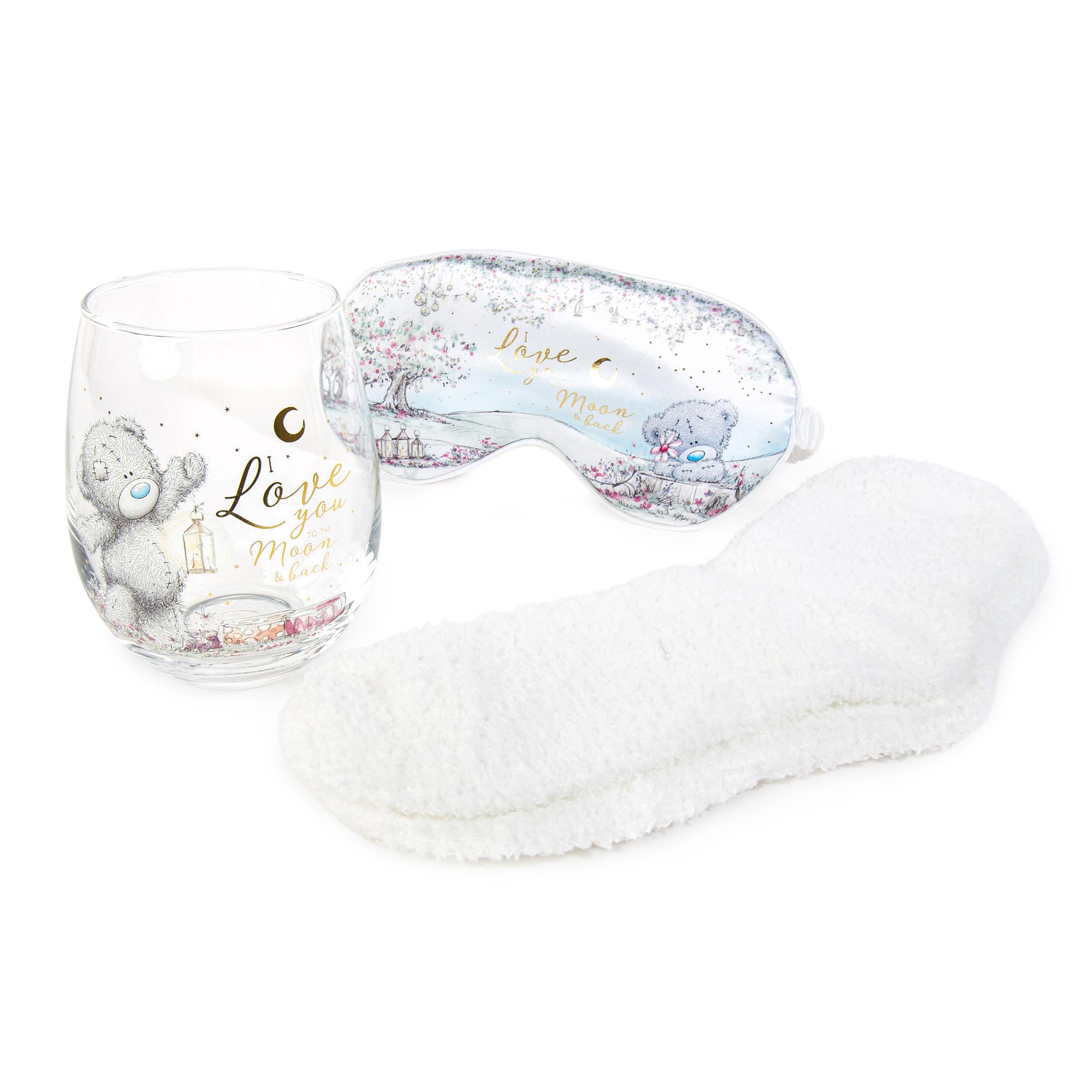 Me to You Tatty Teddy Eye Mask, Wine Glass and Socks Gift Set