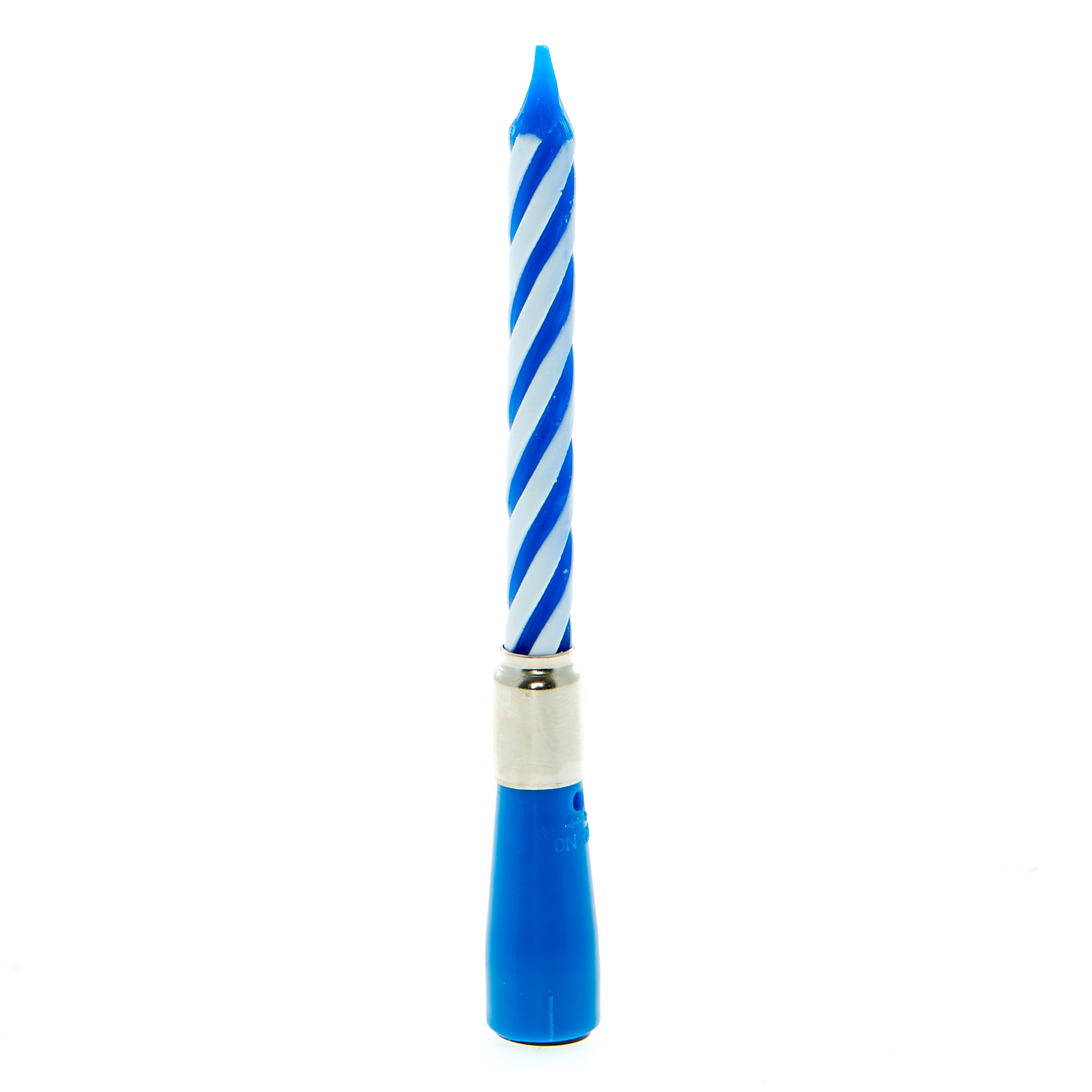 Blue & White Musical Birthday Candle