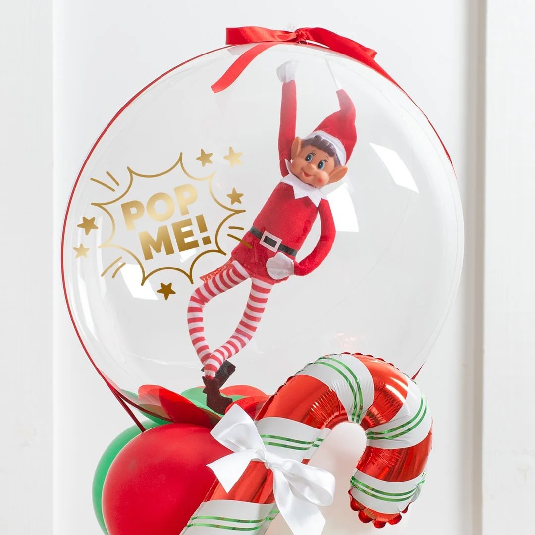 Personalised Elf on the Shelf Pop Me Bubble Stack - DELIVERED INFLATED!