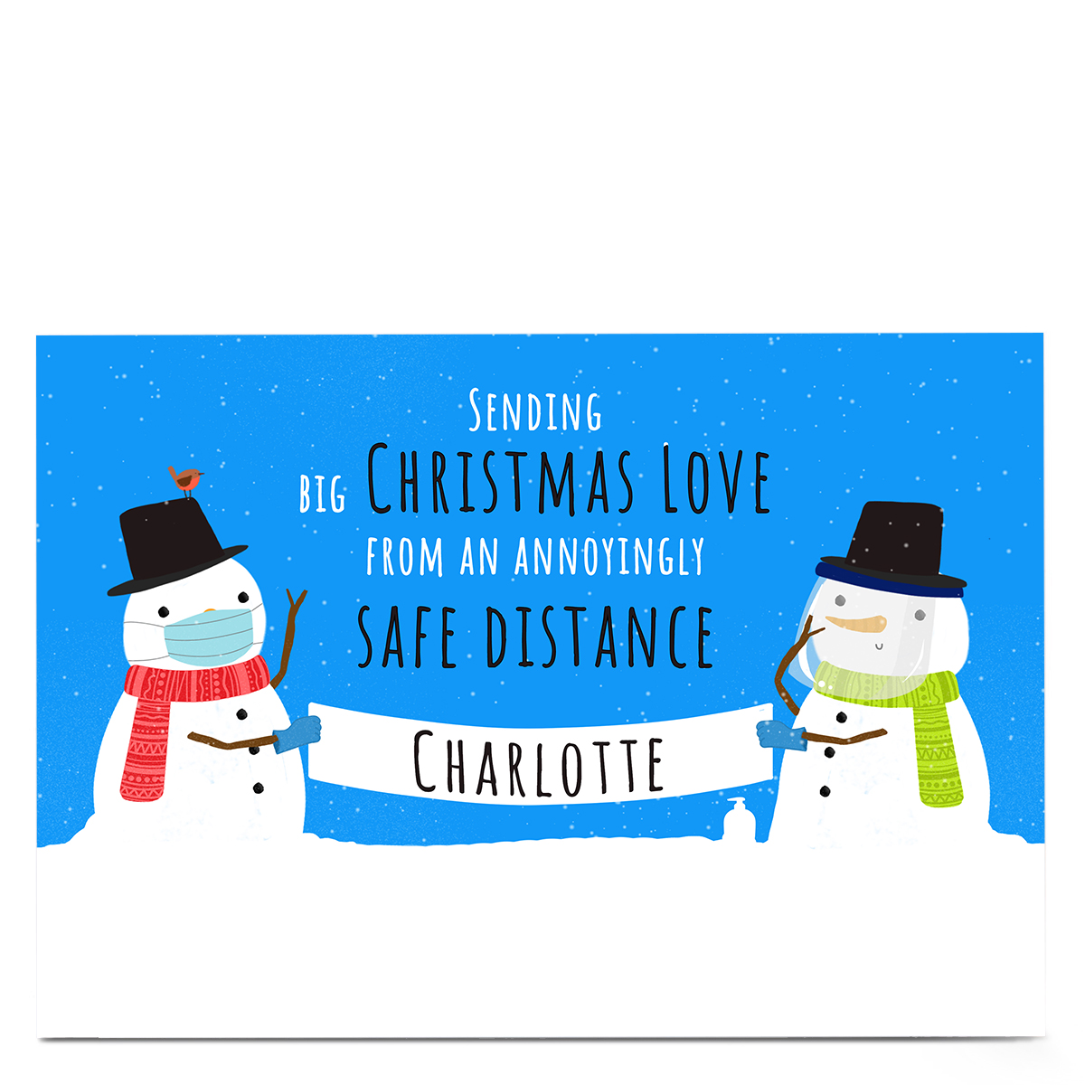 Buy Personalised Lockdown Christmas Card Safe Distance for GBP 1.79