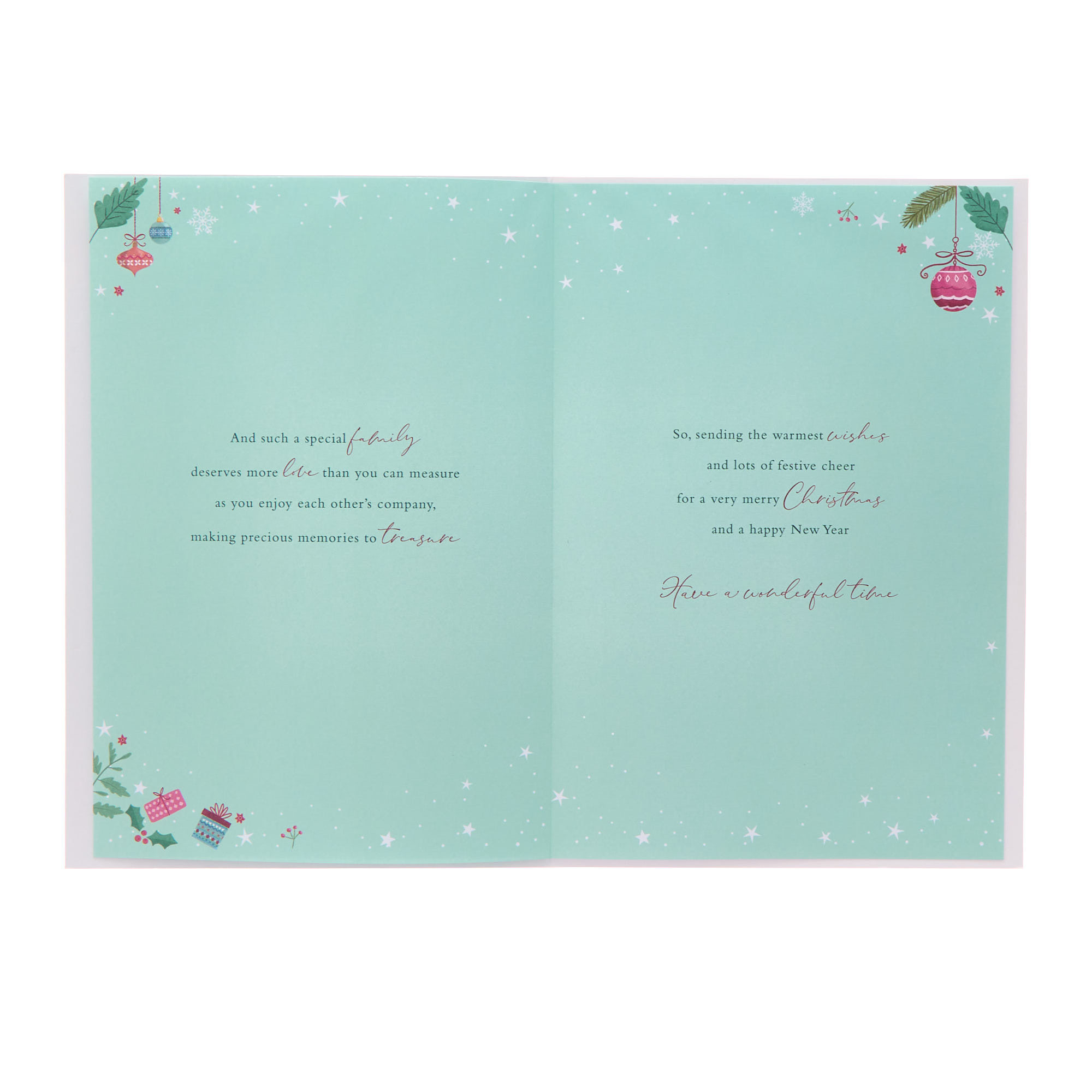 To All The Family Twinkling Lights Christmas Card