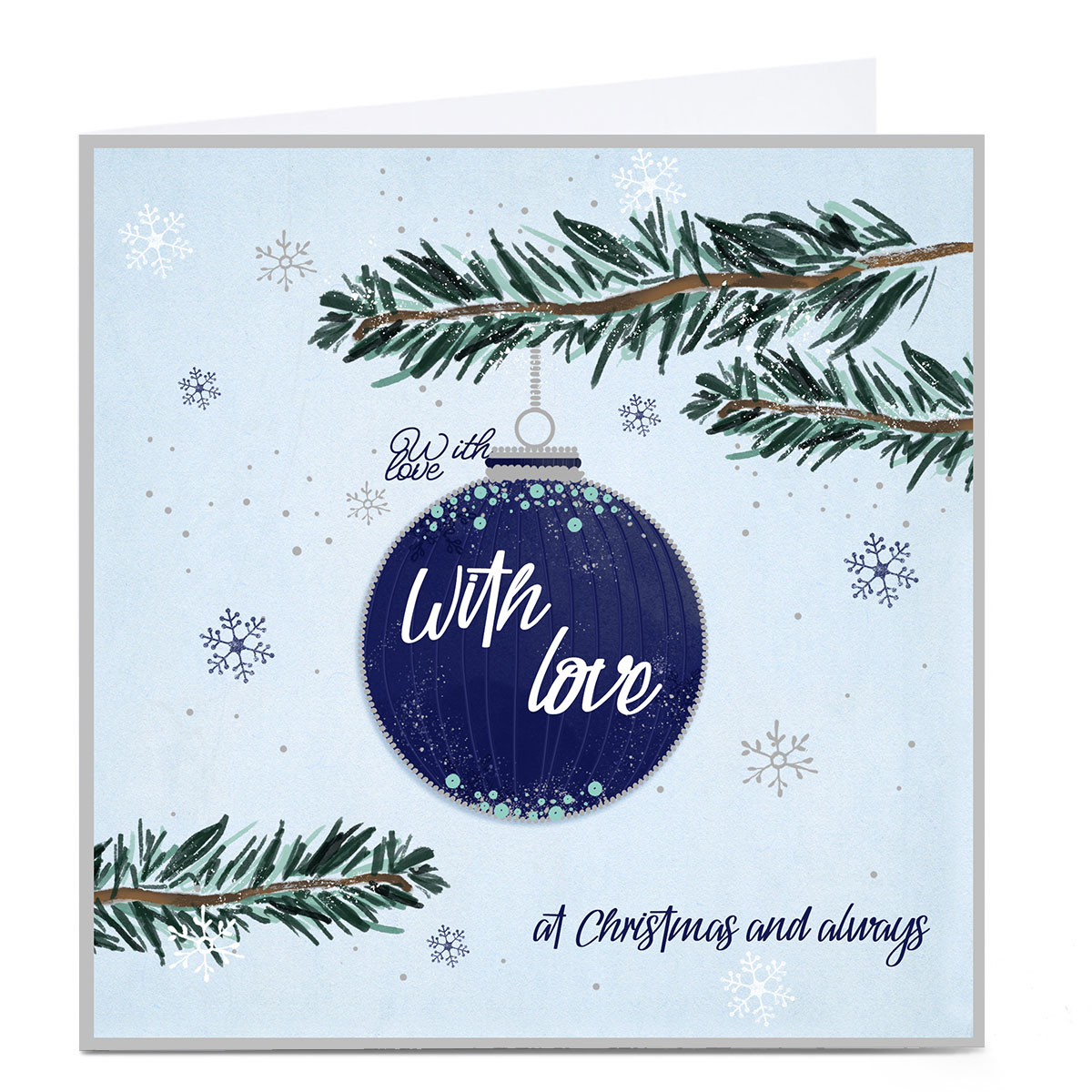 Personalised Christmas Card - With Love At Christmas And Always