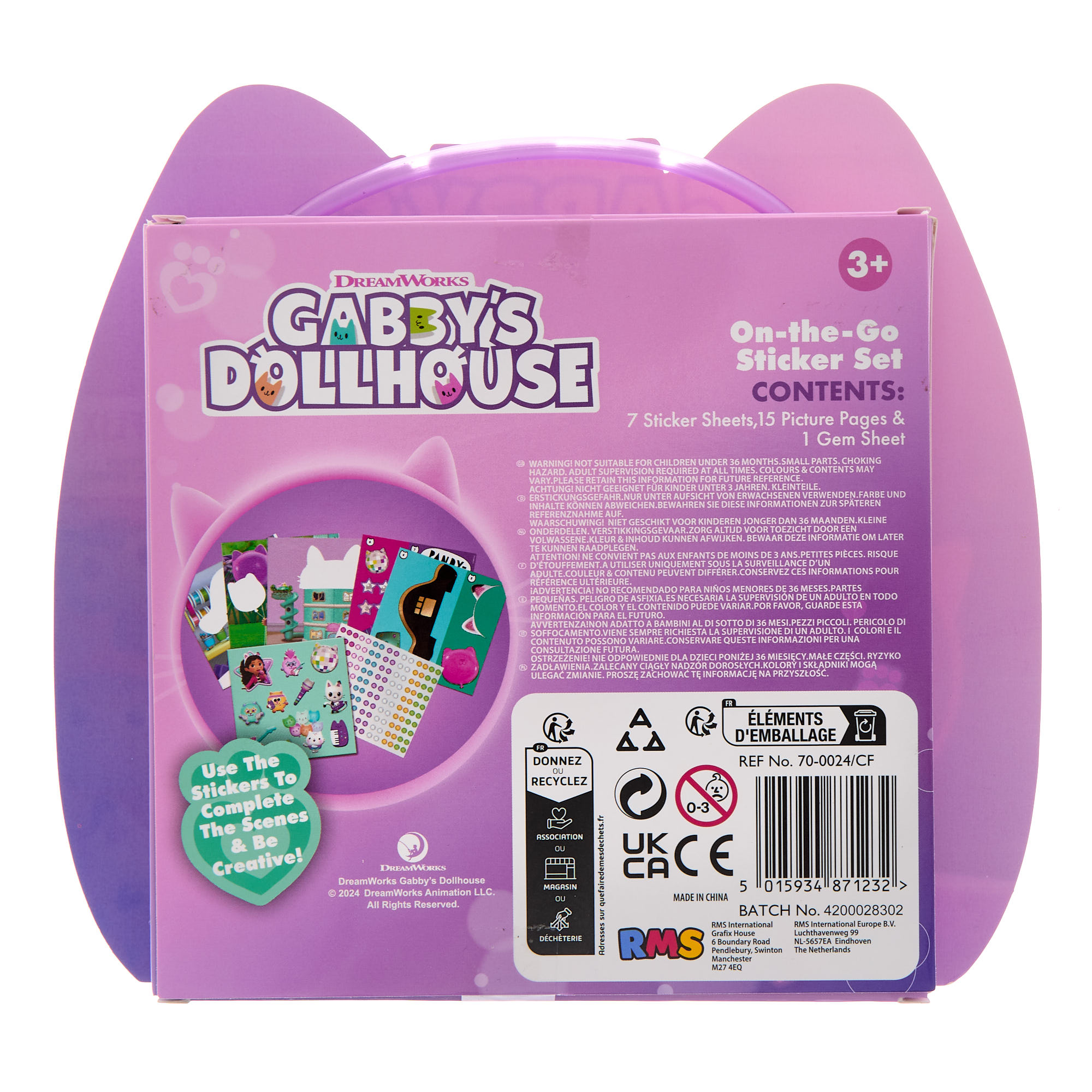 Gabby's Dollhouse On-The-Go Sticker Set