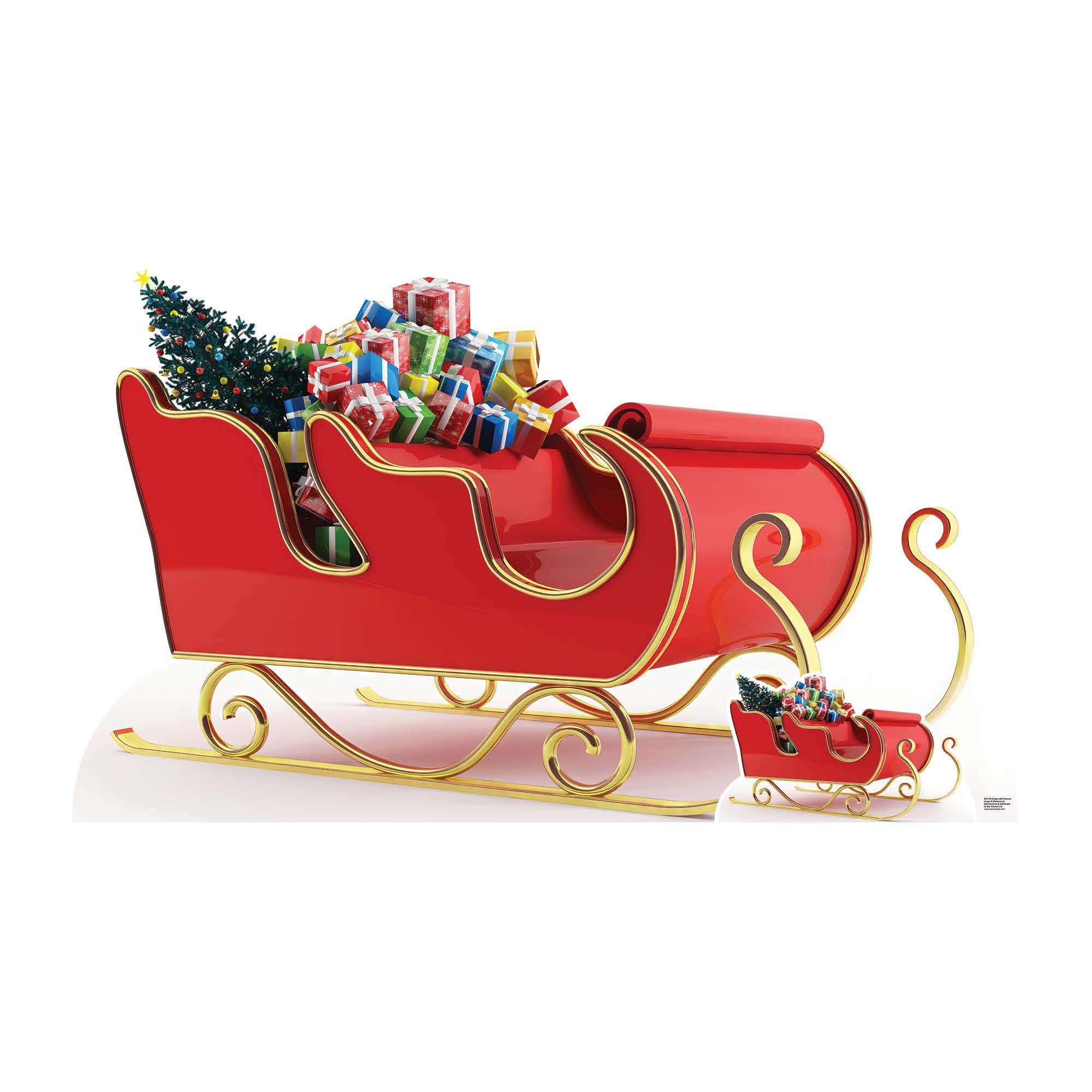 Christmas Santa Sleigh Cardboard Cutout 