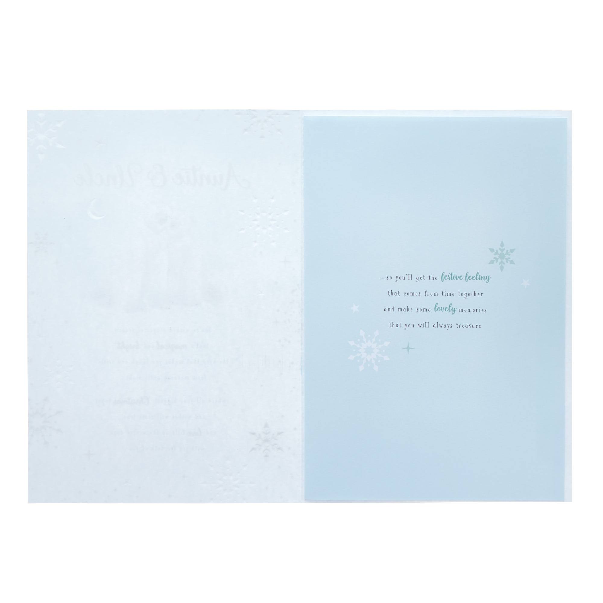 Lovely Auntie & Uncle Polar Bears Christmas Card