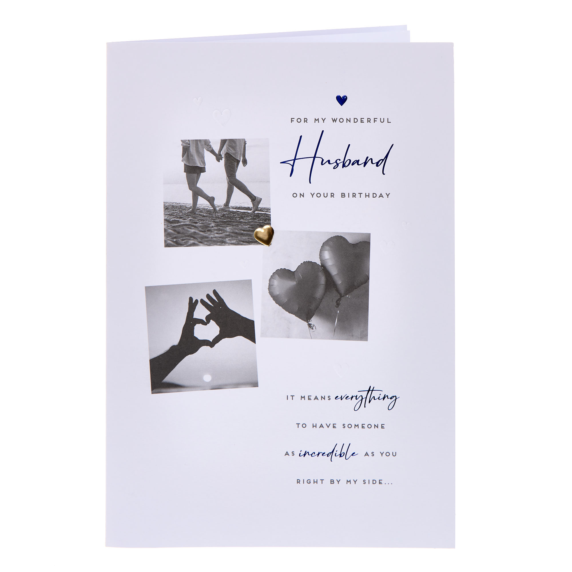 Husband Black & White Photos Birthday Card