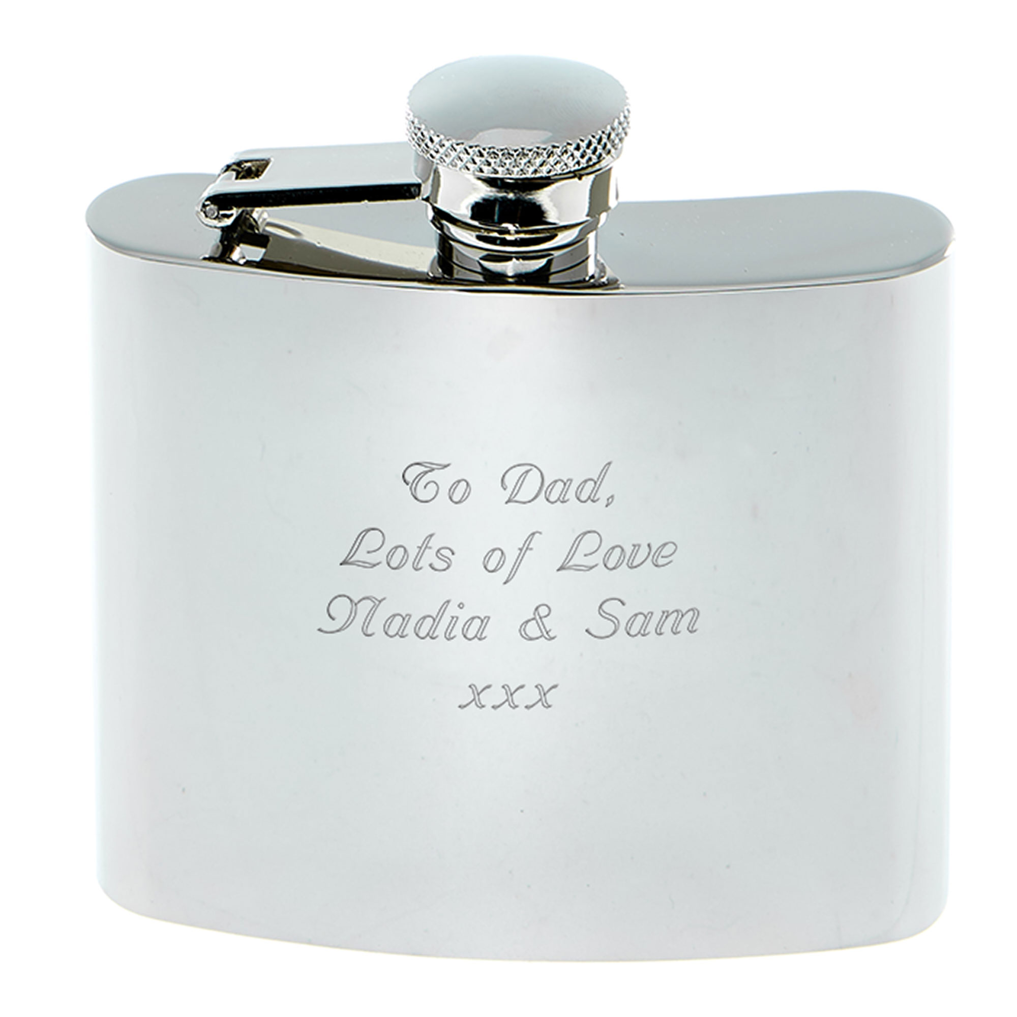 Personalised Engraved Stainless Steel Hip Flask