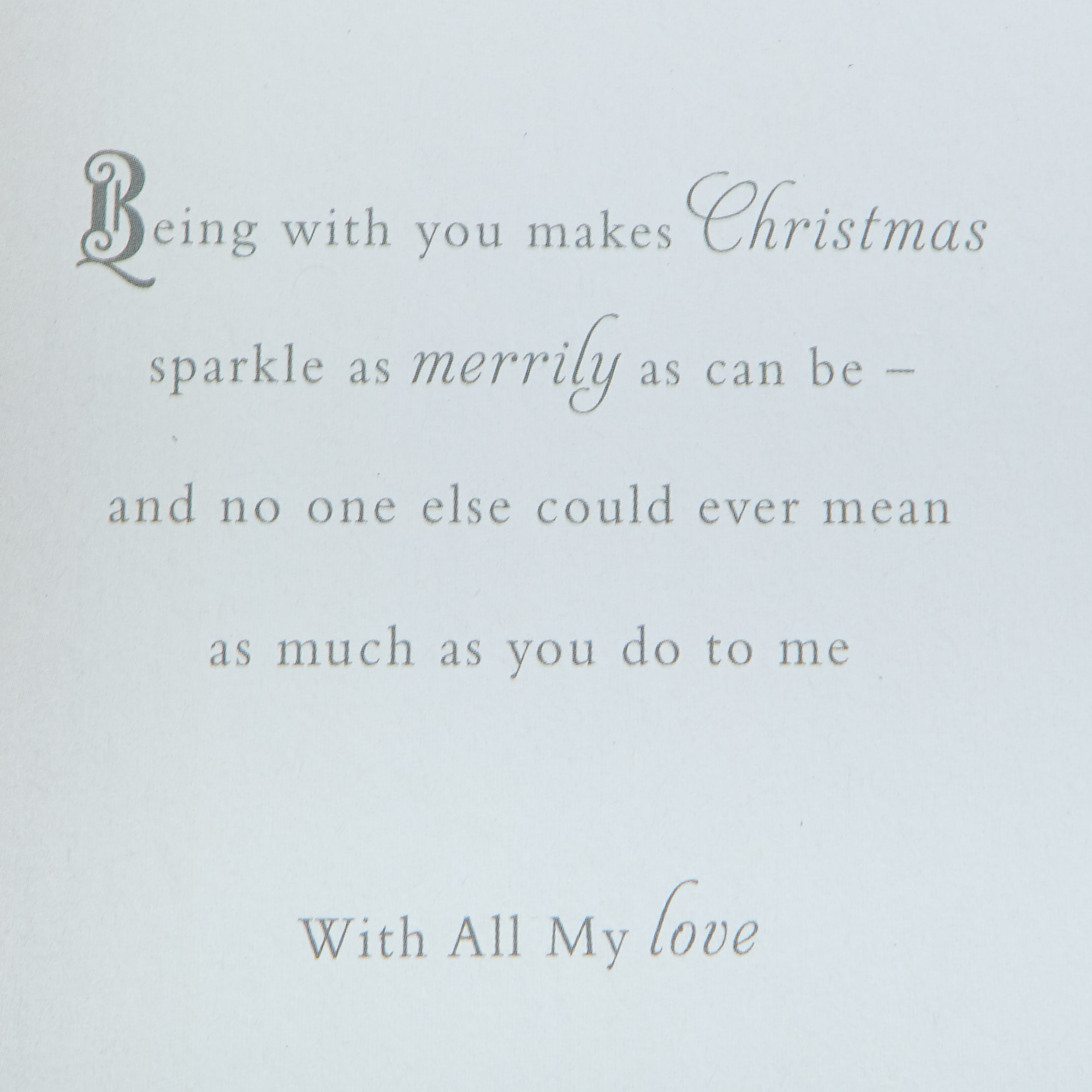 Christmas Card - One I Love, Traditional Christmas Verse