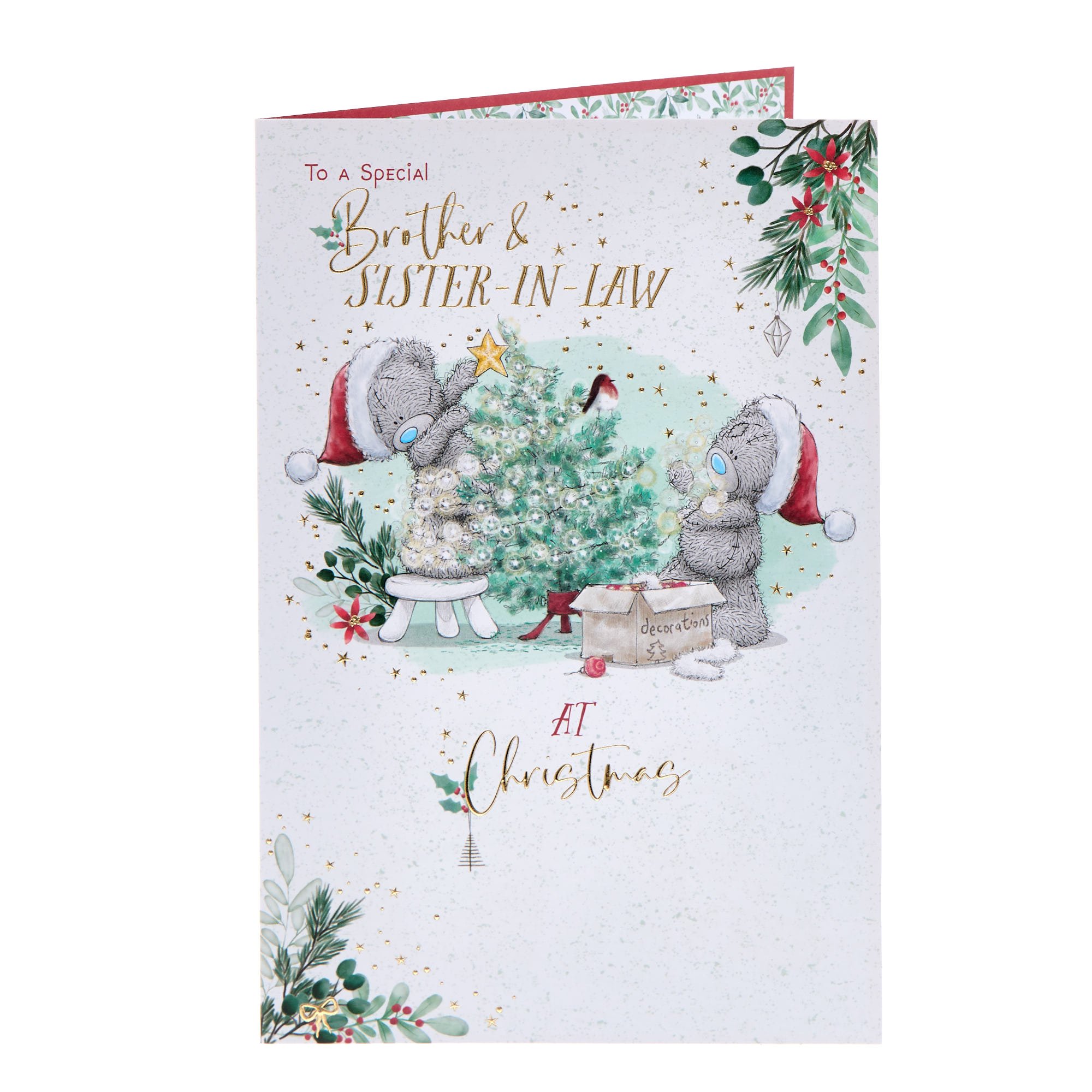 Me To You Tatty Teddy Brother & Sister In Law Christmas Card