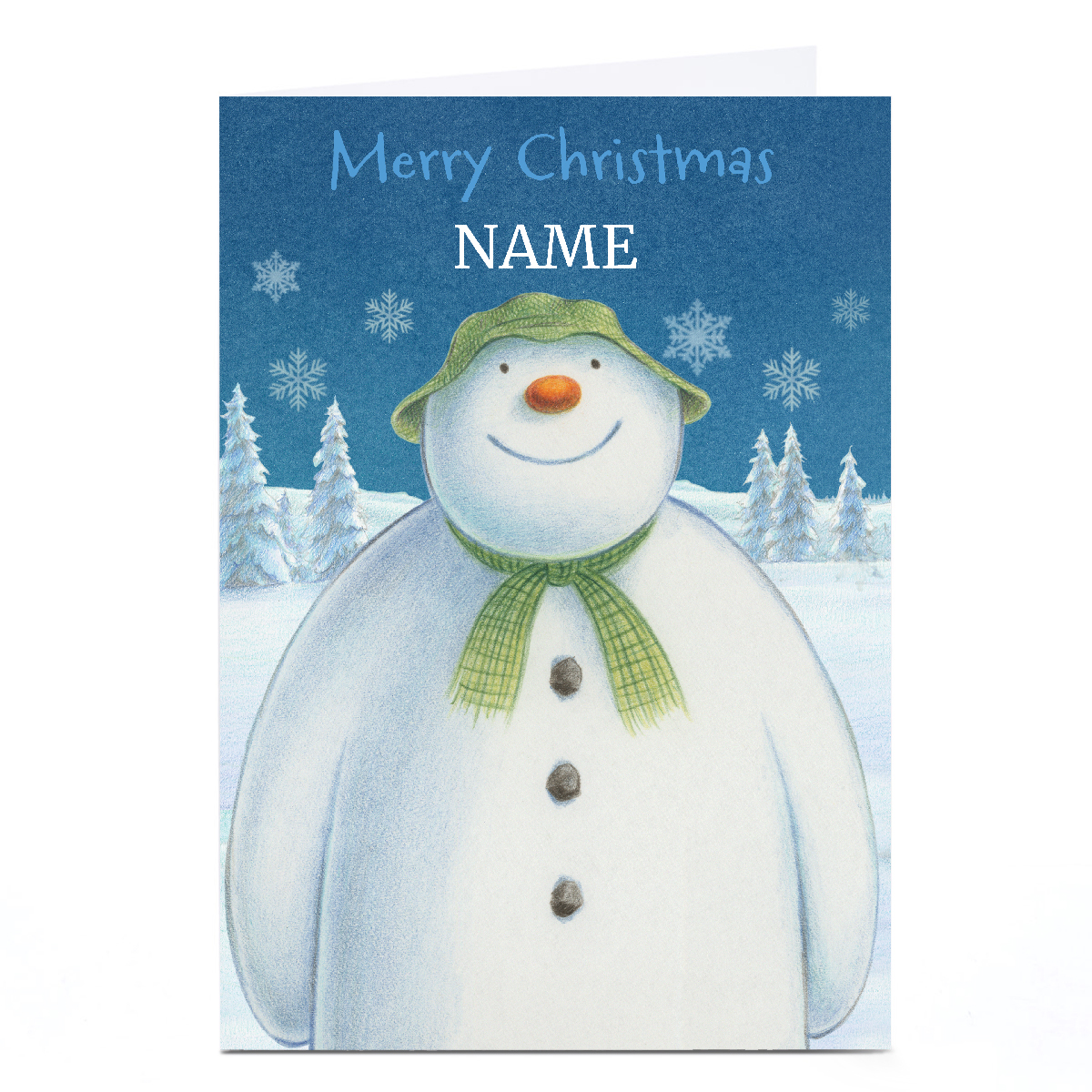 Personalised The Snowman Christmas Card - Merry Christmas, Any Name