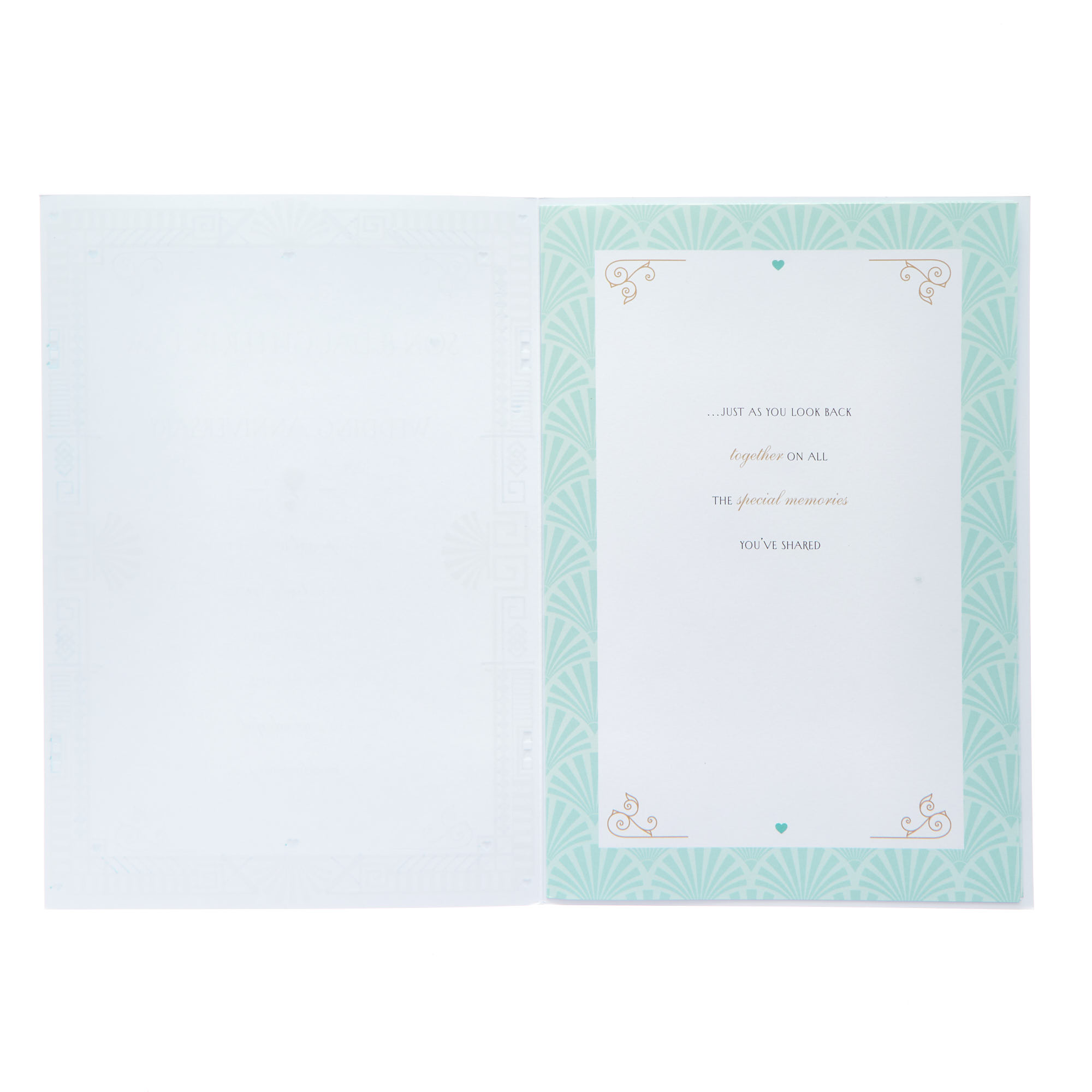 Son & Daughter In Law Art Deco Wedding Anniversary Card