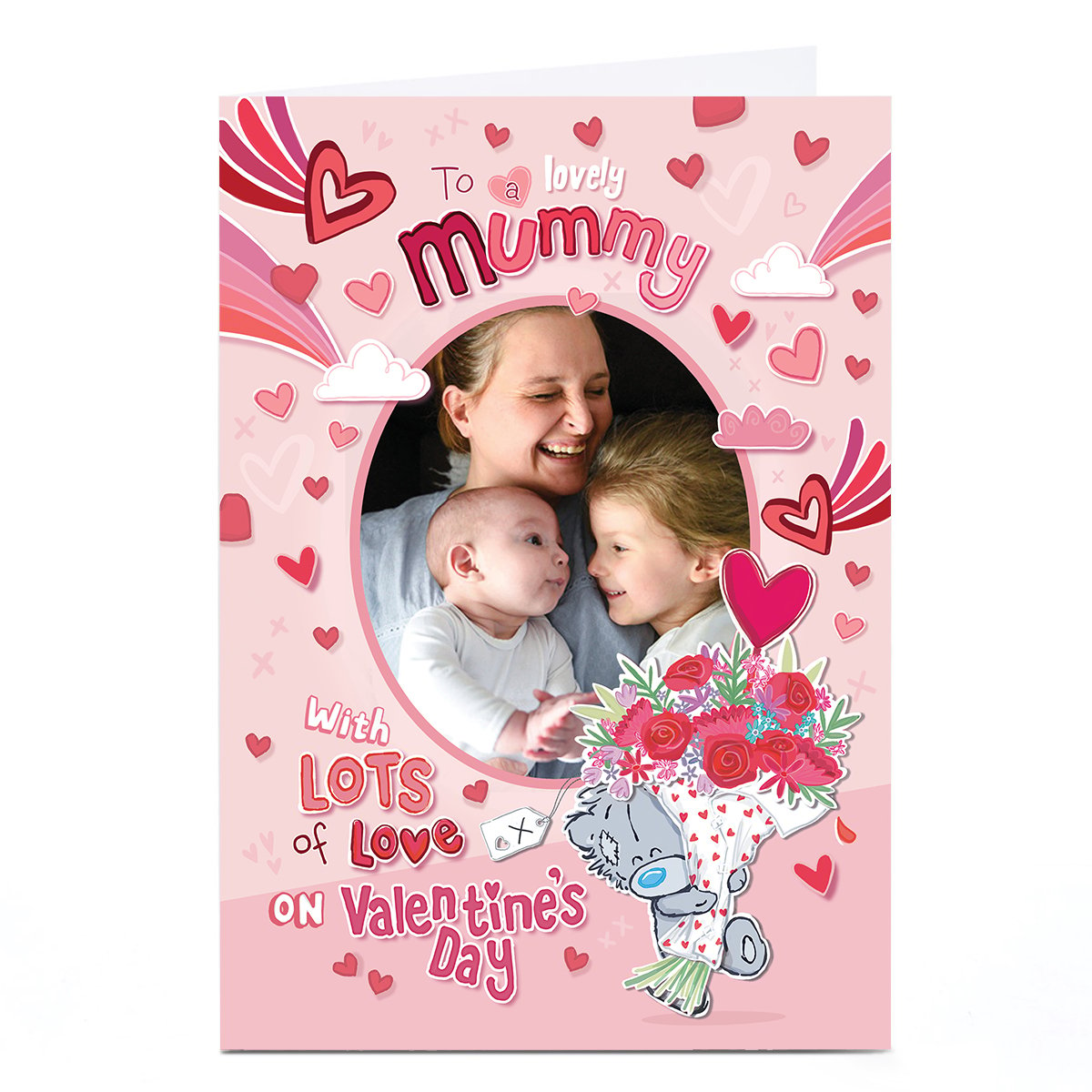 Photo Tatty Teddy Valentine's Day Card - To a Lovely Mummy