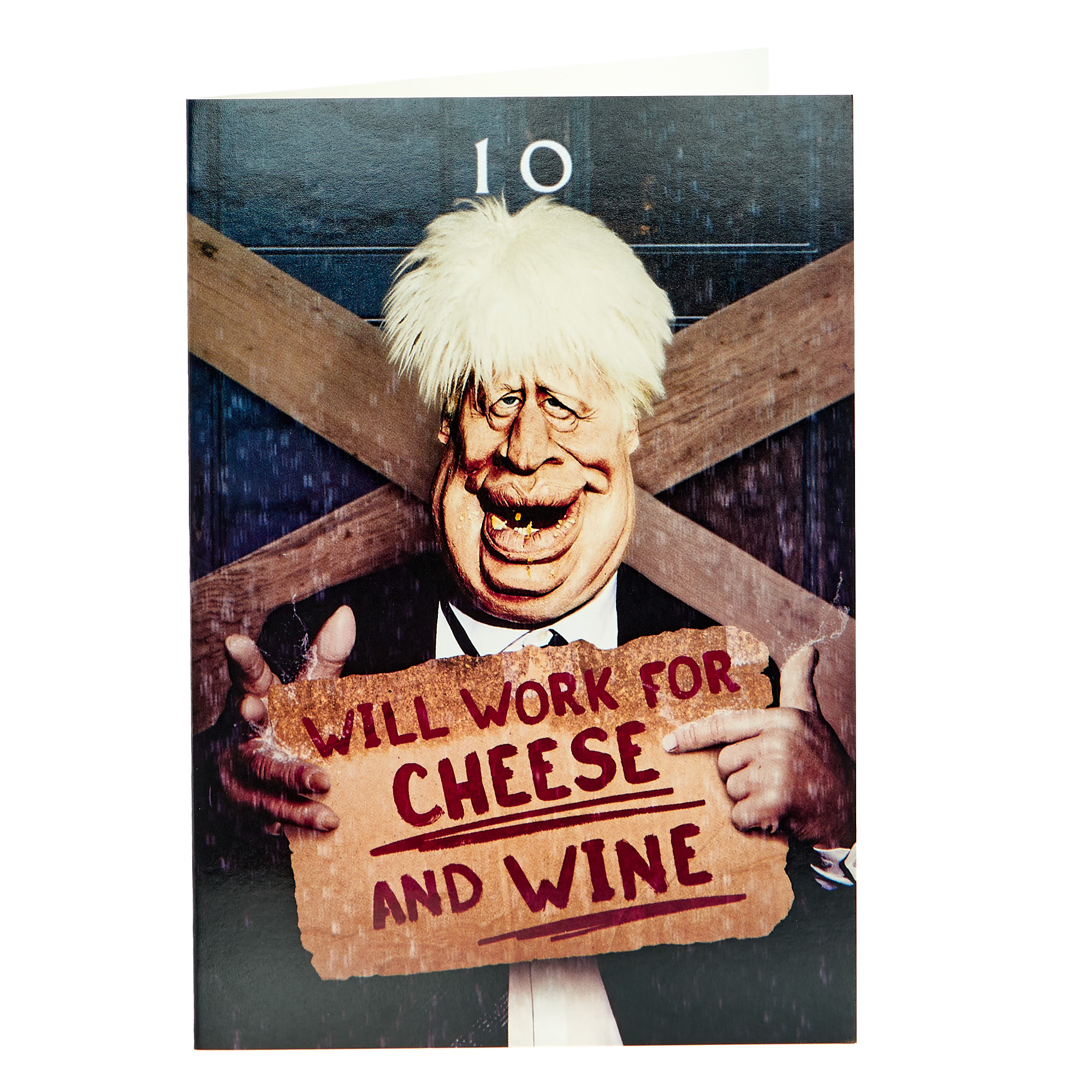 Spitting Image Birthday Card - Will Work For Cheese & Wine