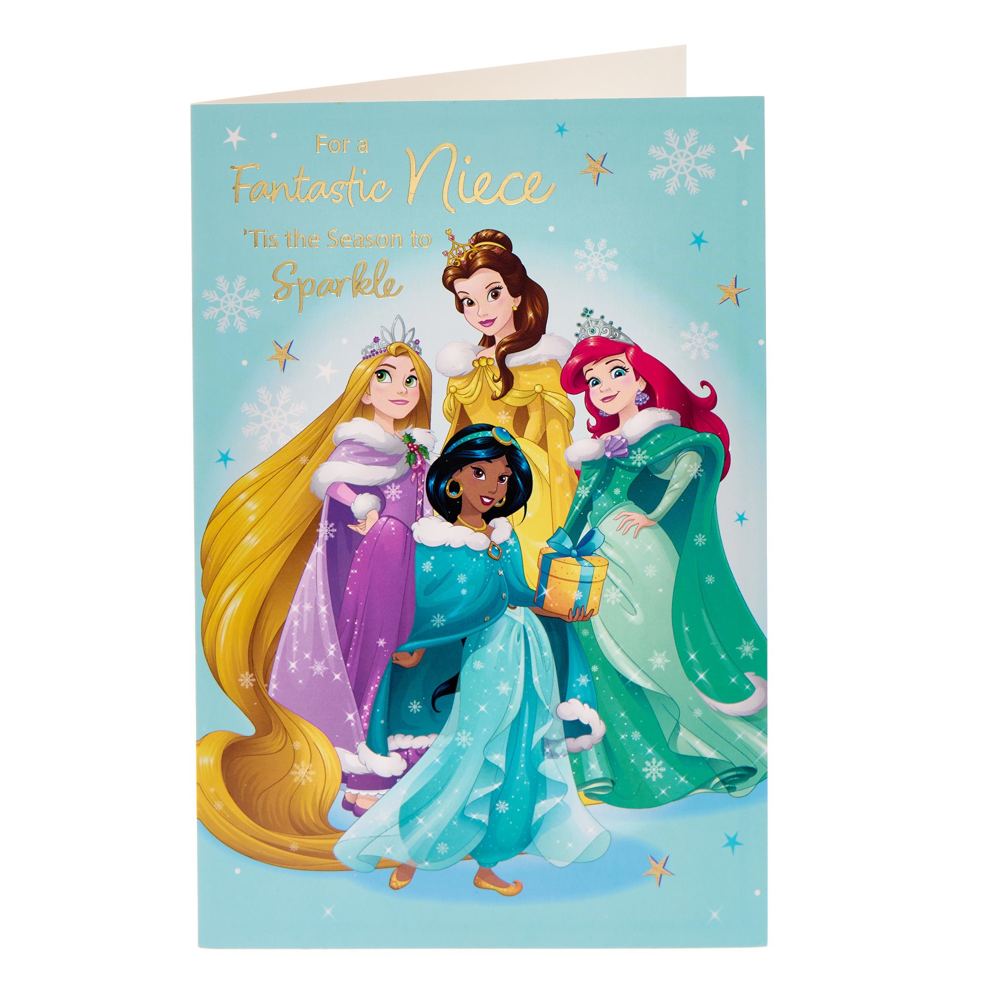 Fantastic Niece Disney Princesses Christmas Card