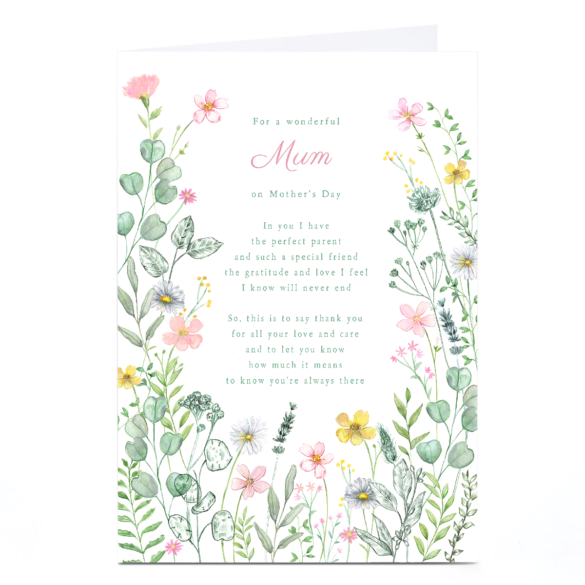 Personalised Mother's Day Card - Perfect Parent and Special Friend, Mum