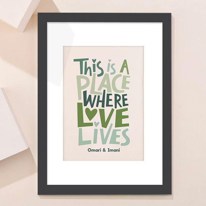 Personalised This Is A Place Where Love Lives Framed Print
