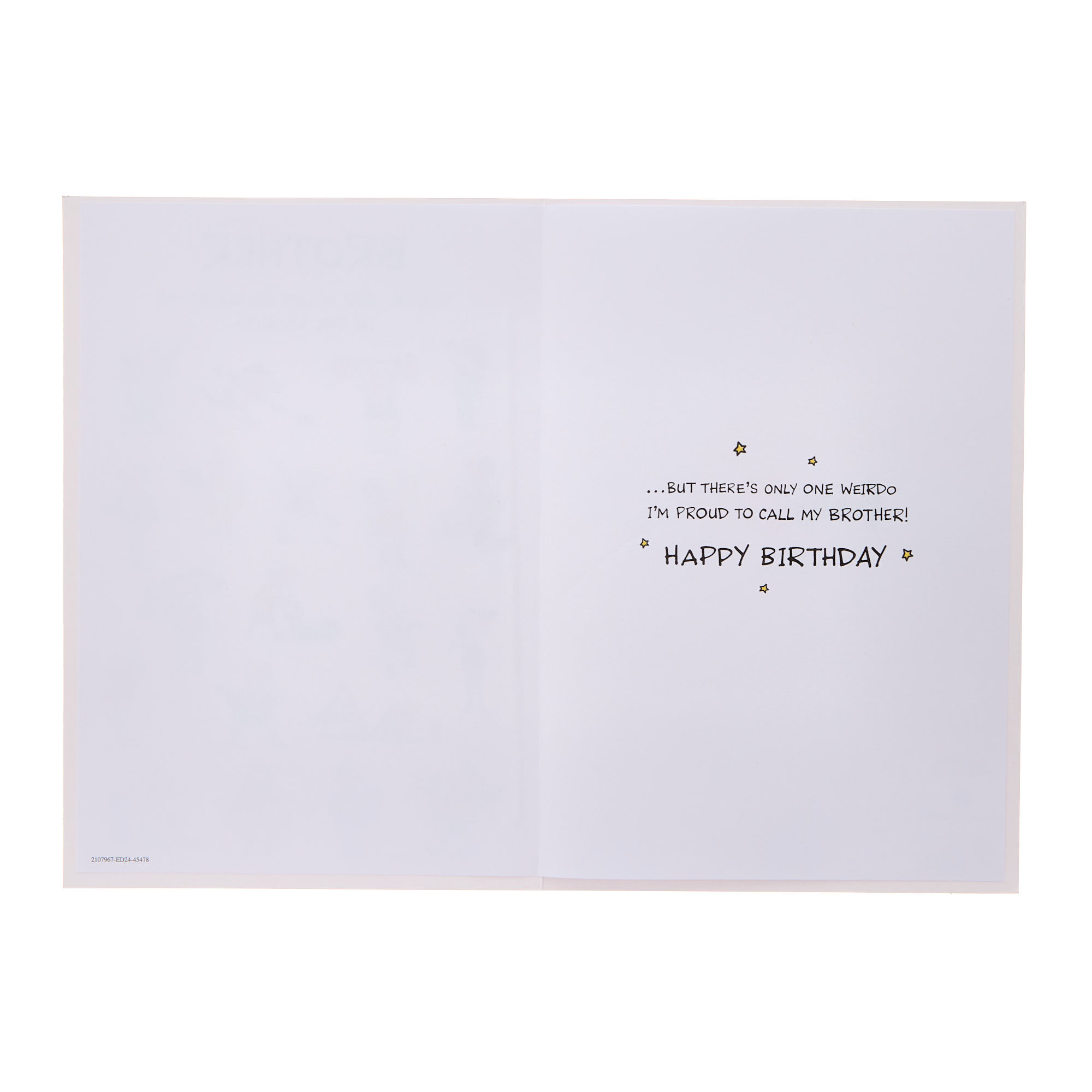 Brother Lots of Weirdos Birthday Card