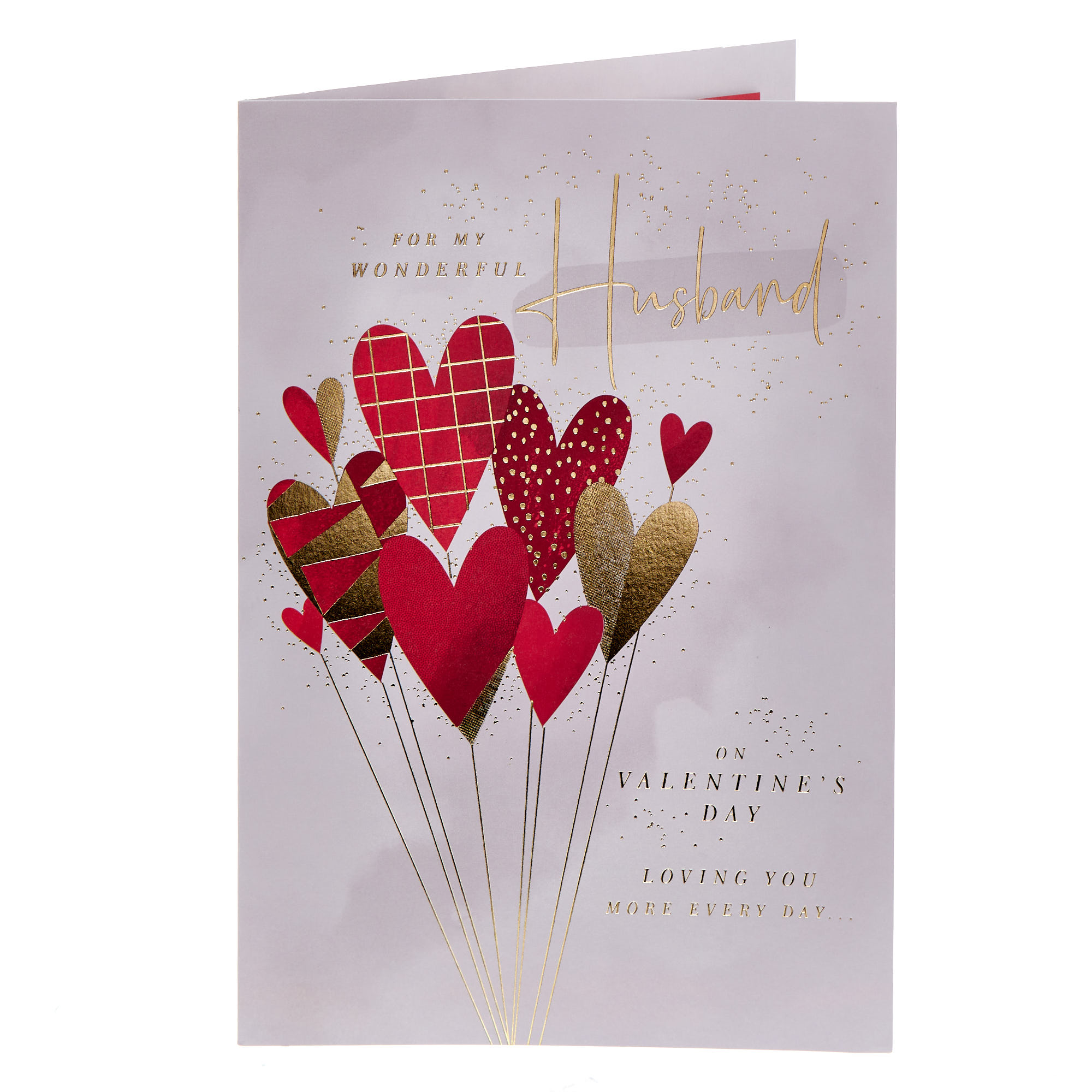 Husband Heart Balloons Valentine's Day Card