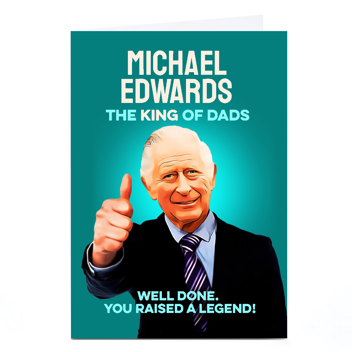 Personalised PG Quips Father's Day Card - King of Dads