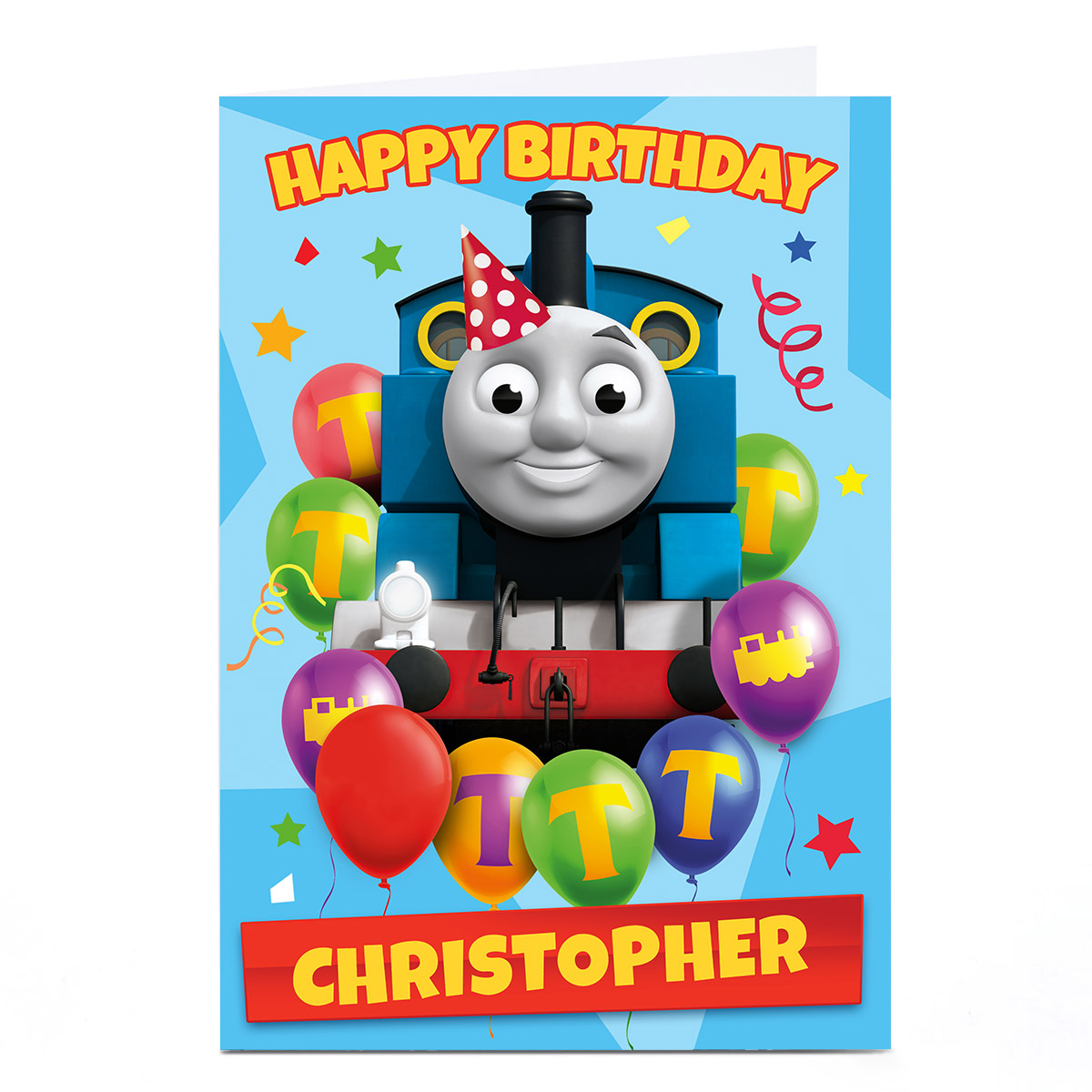 Buy Personalised Thomas & Friends Birthday Card - Thomas Balloons for ...