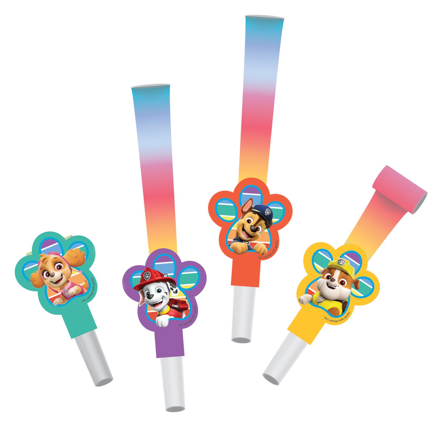 Paw Patrol Party Blowouts - Pack of 8