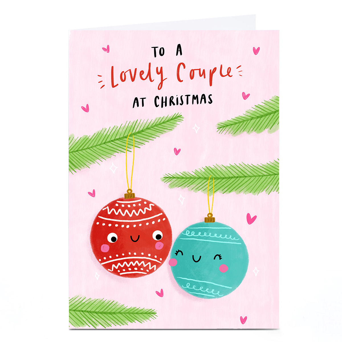 Personalised Jess Moorhouse Christmas Card - Lovely Couple