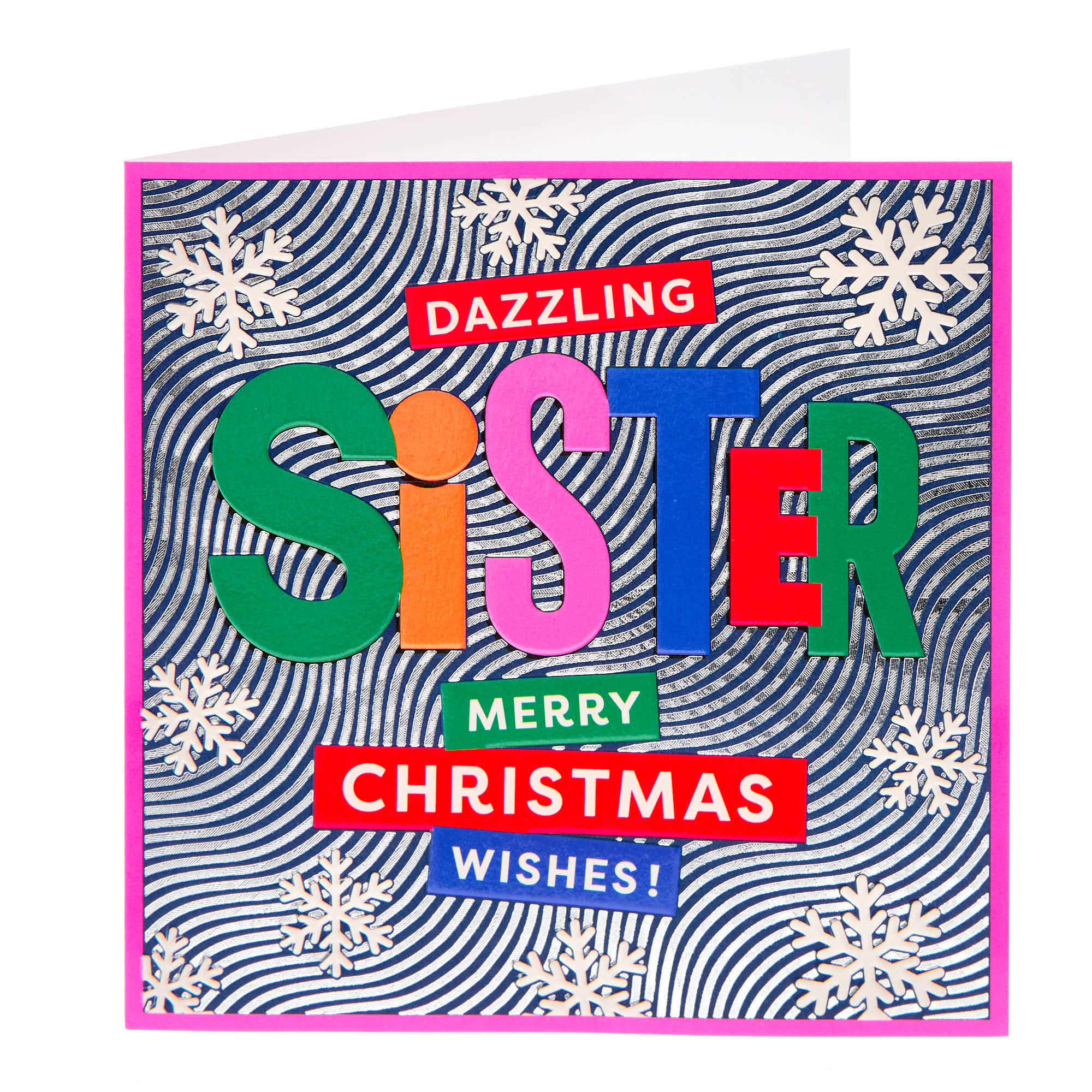 Sister Pigment Snowflake Christmas Card