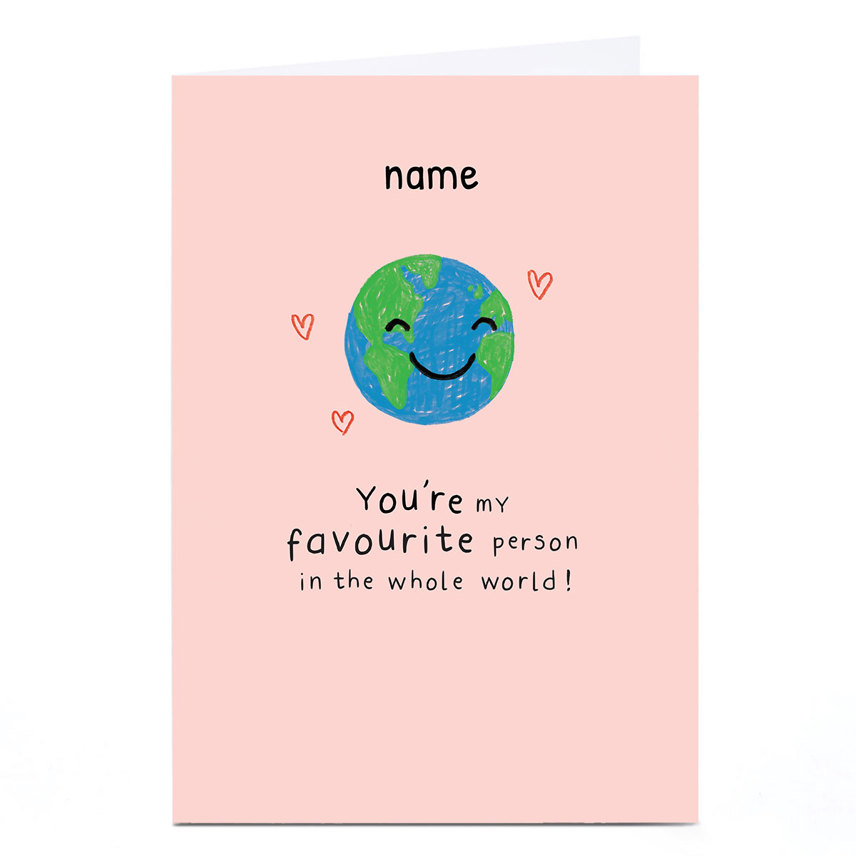 Personalised Bangheads Valentine's Day Card - Favourite Person in The Whole World, Any Name