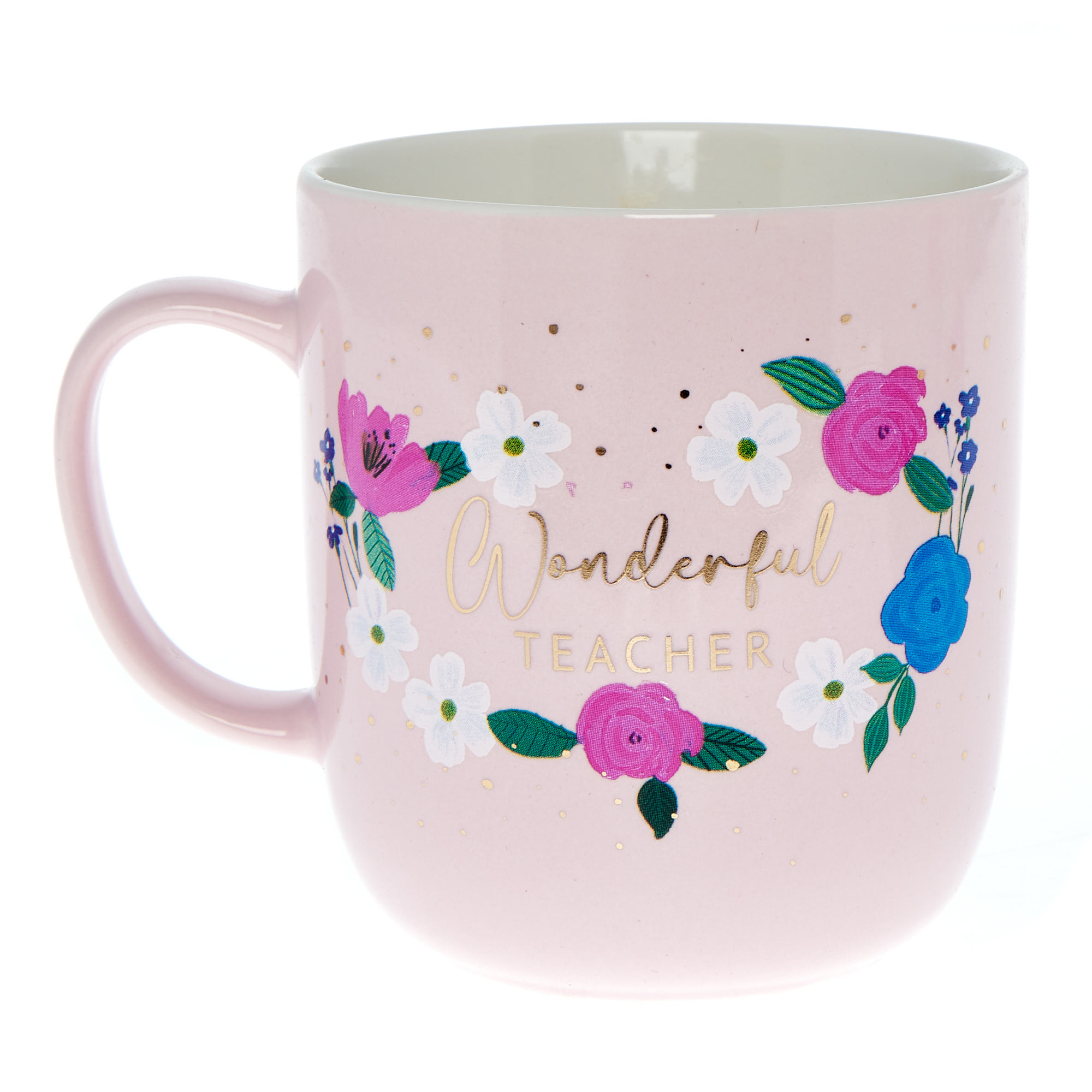 Wonderful Teacher Floral Mug