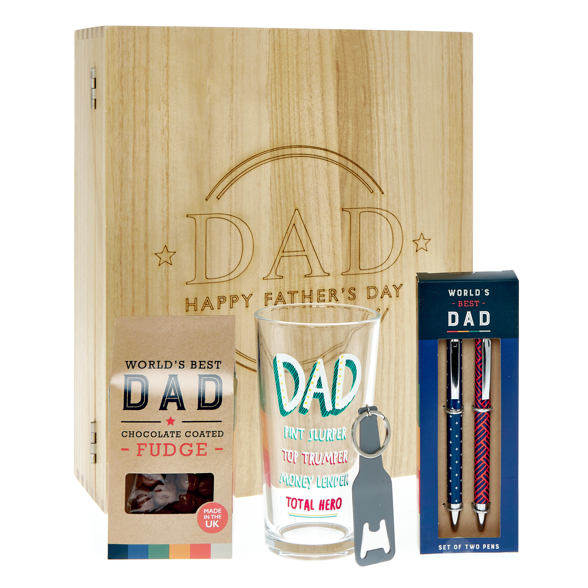 Dad Happy Father's Day Gift Set With Wooden Box