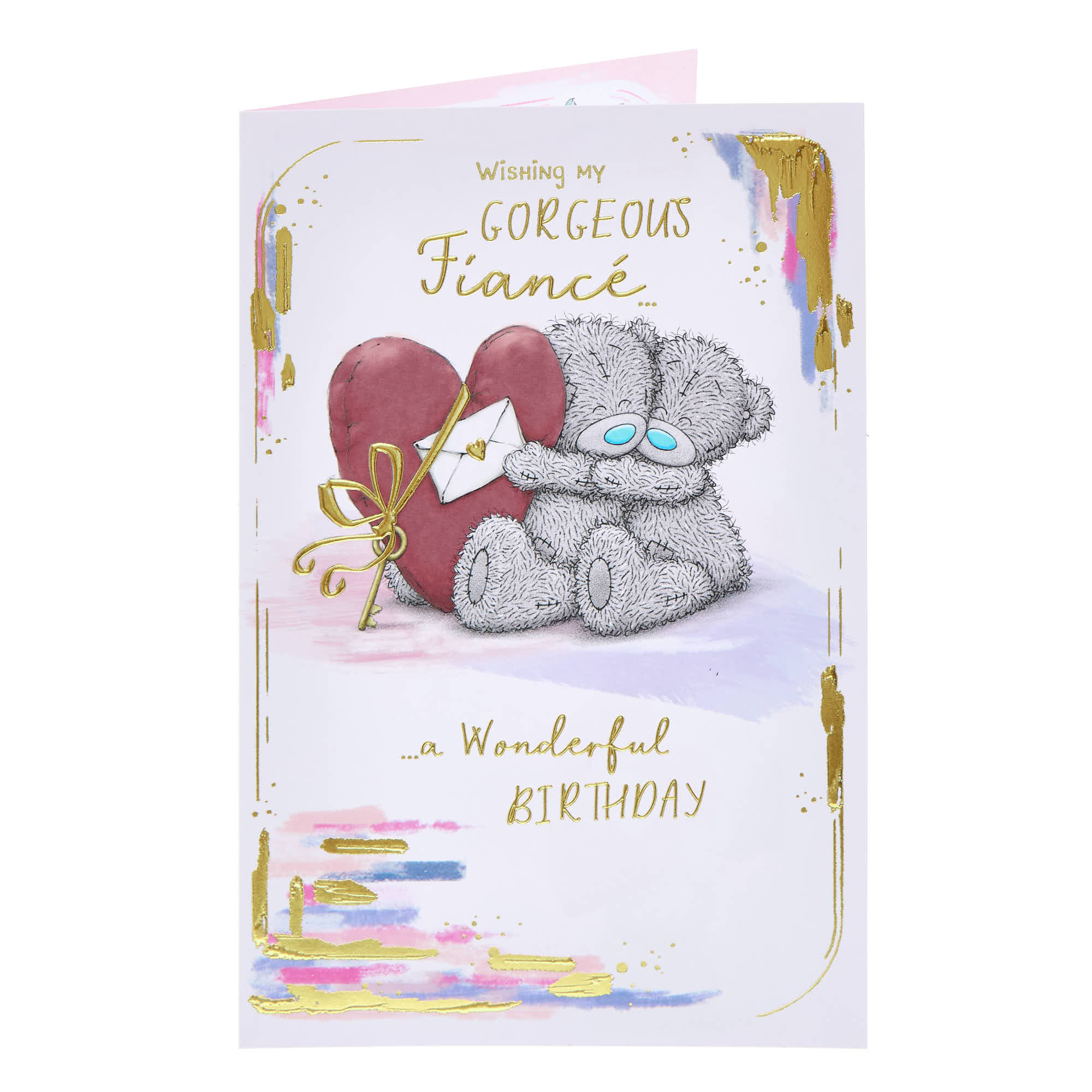 Me To You Tatty Teddy Gorgeous Fiance Birthday Card