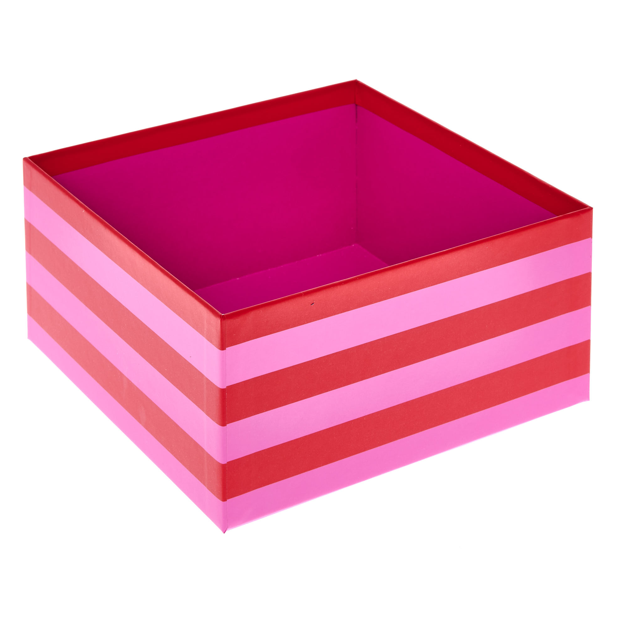 Pink & Red Stripes Christmas Gift Boxes - Set of 4