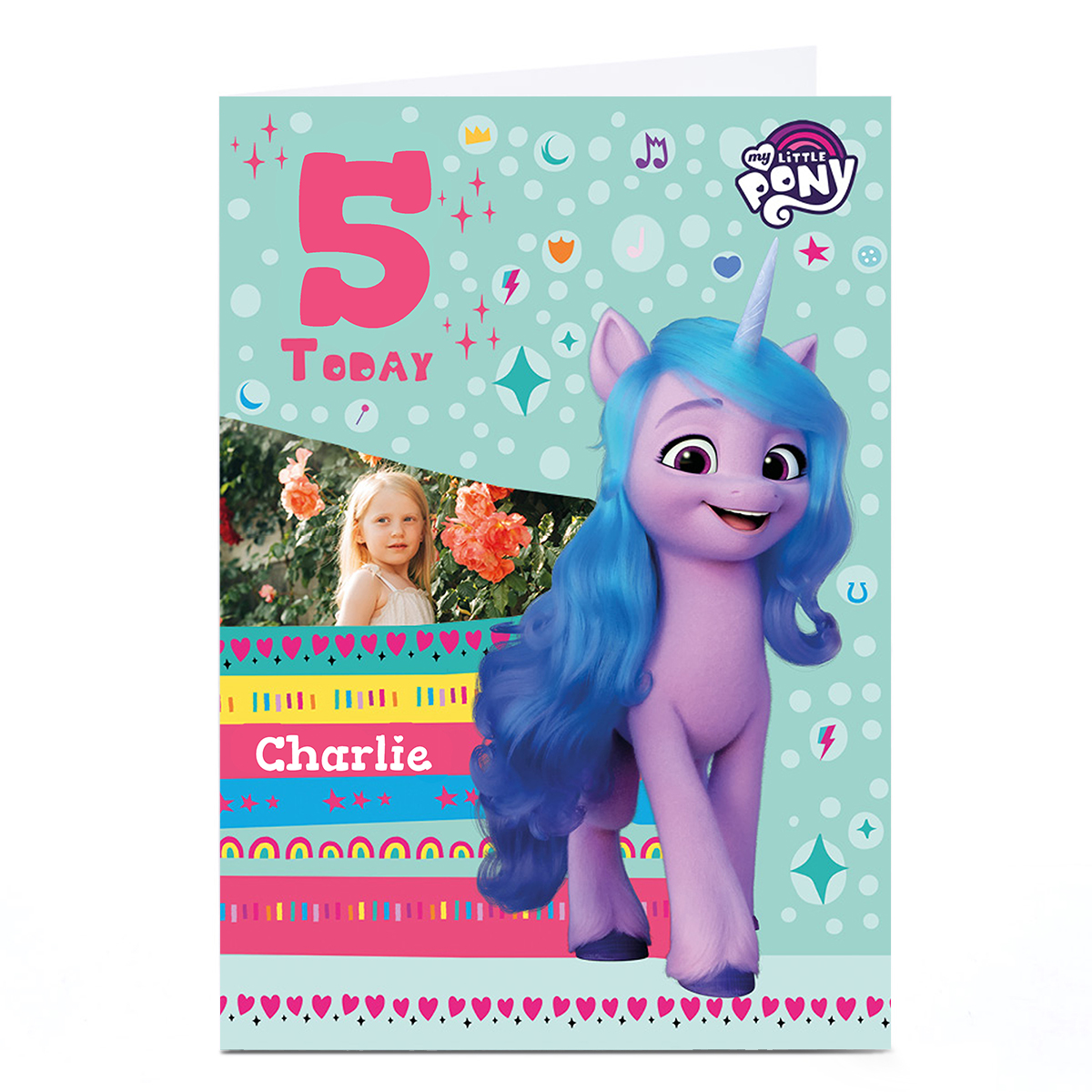 Personalised My Little Pony Birthday Card - Purple Pony 