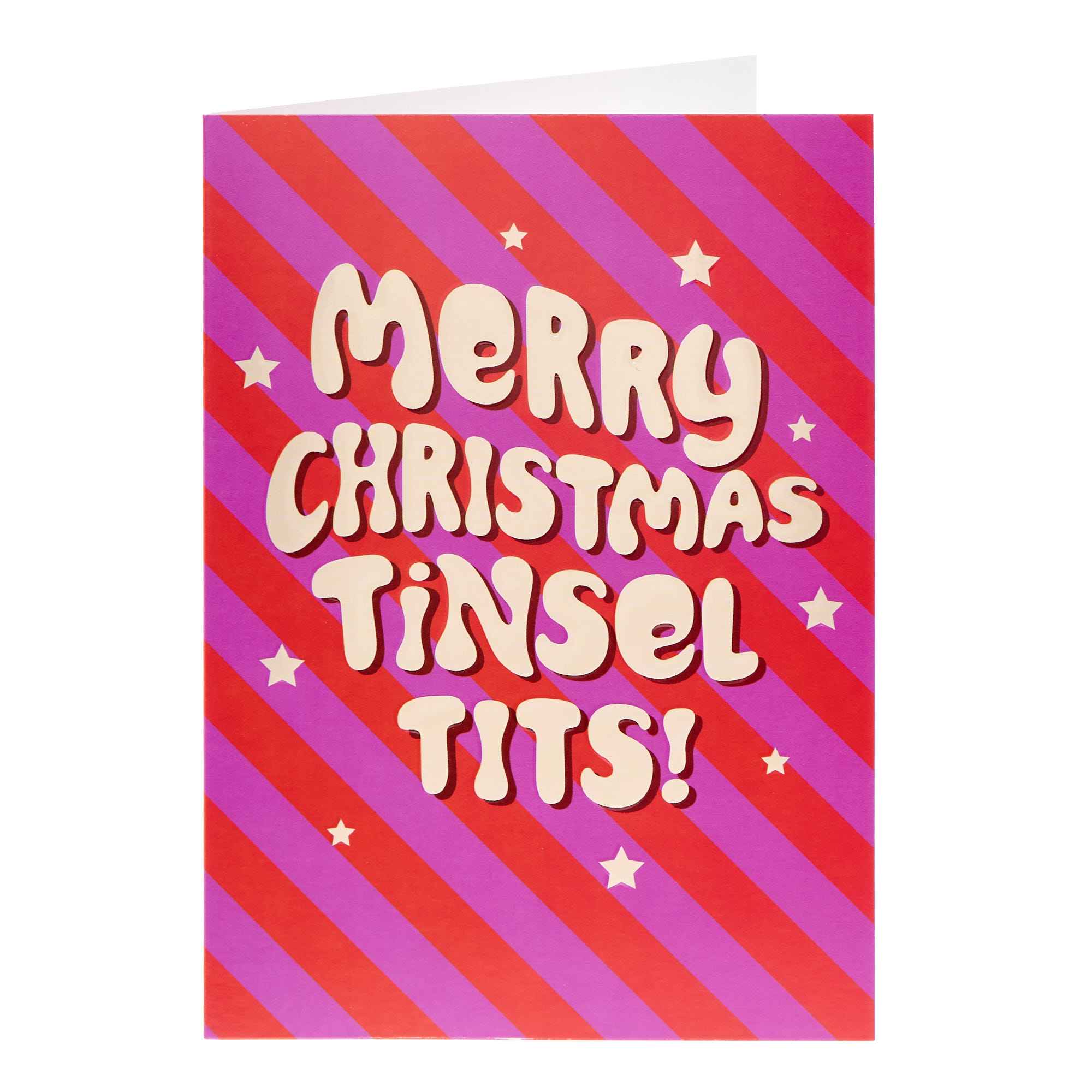 Merry Christmas Tinsel Tits Christmas Card