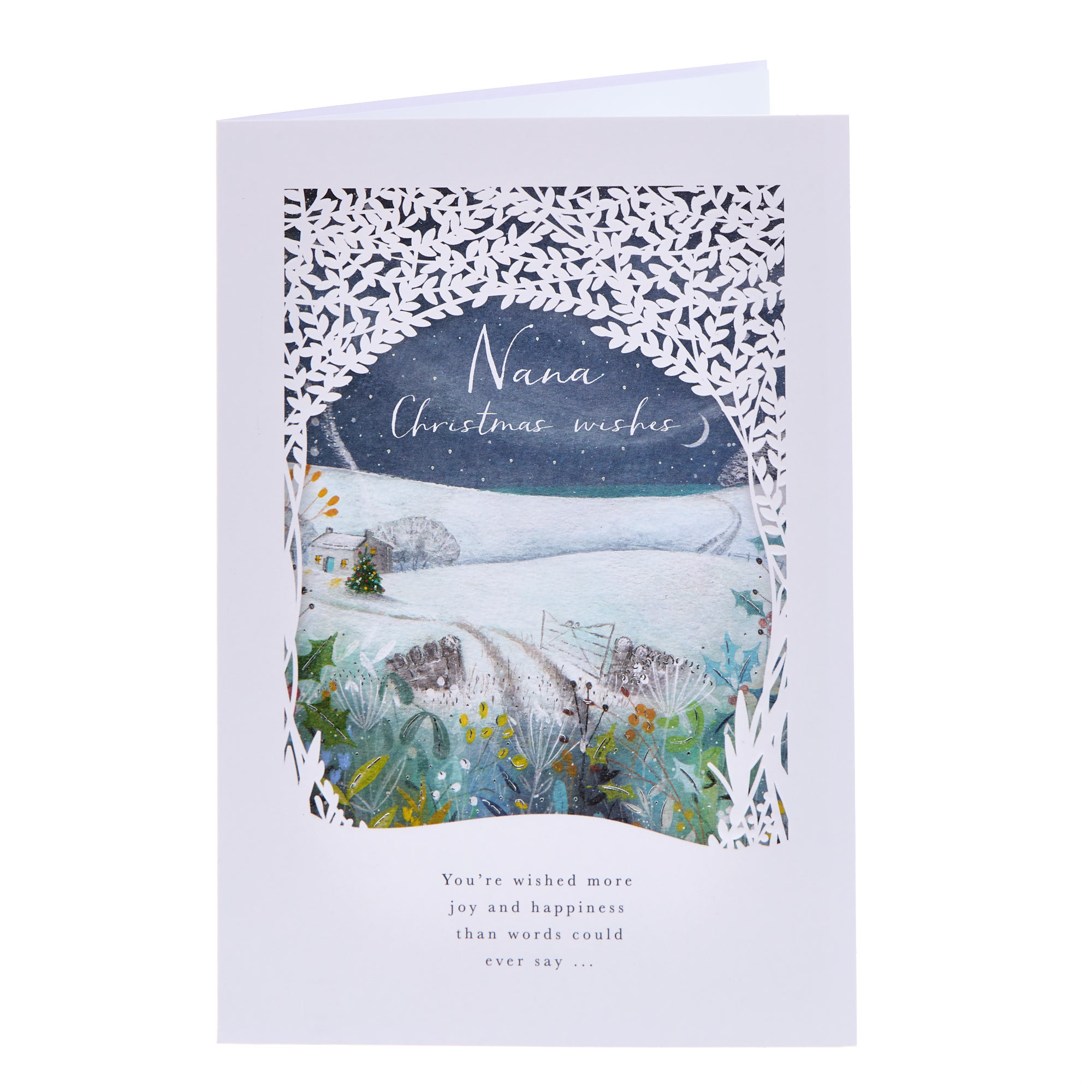 Nana Snowy Countryside Christmas Card